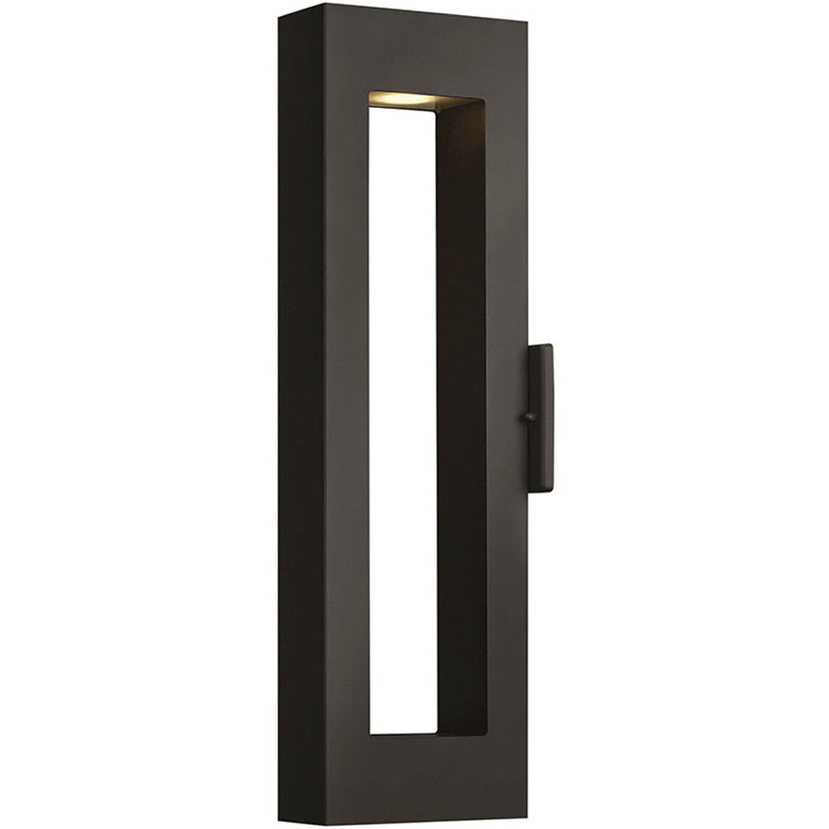 Atlantis LED 24 inch Satin Black Outdoor Wall Mount Lantern, Medium