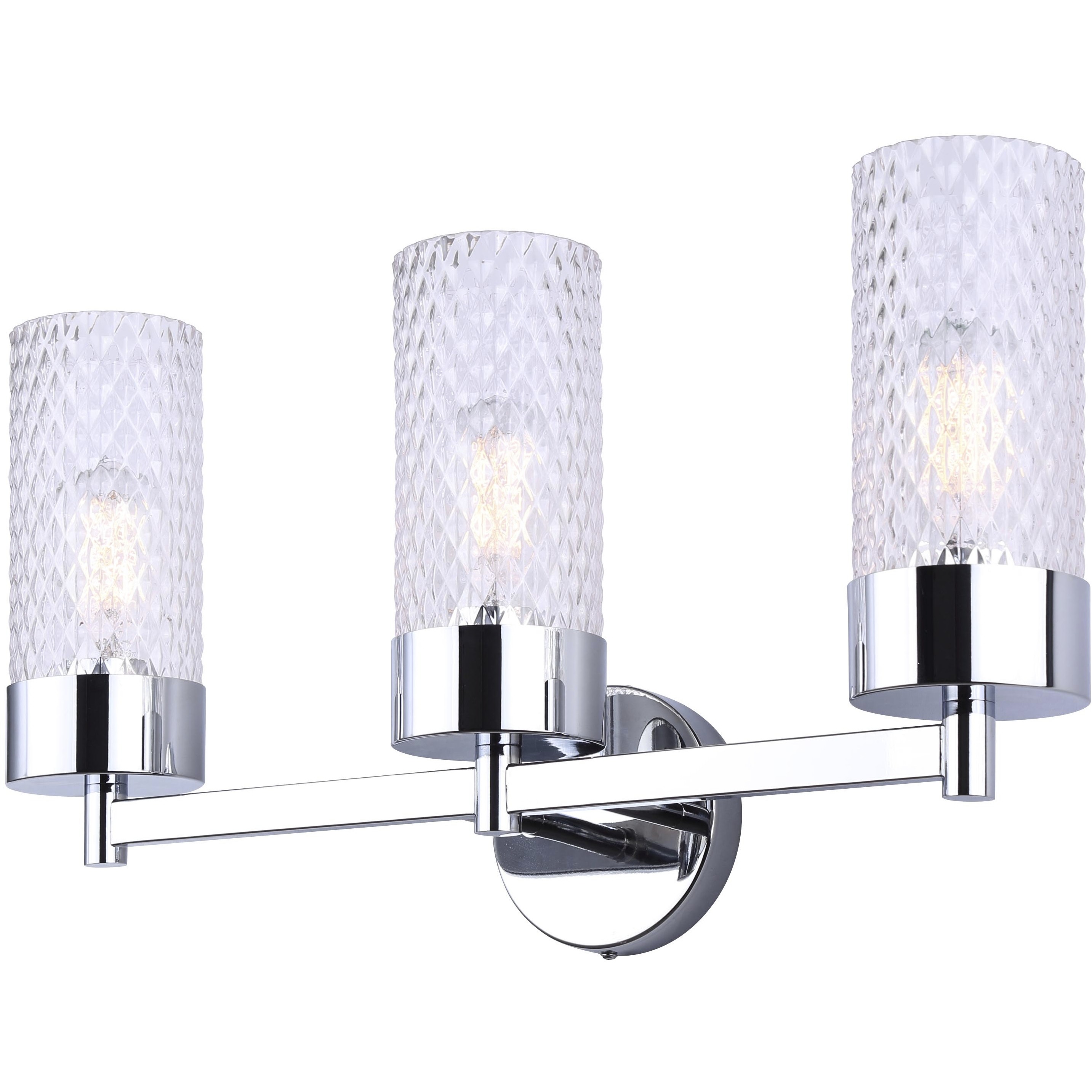 Eden 3 Light 23.25 inch Chrome Vanity Light Wall Light