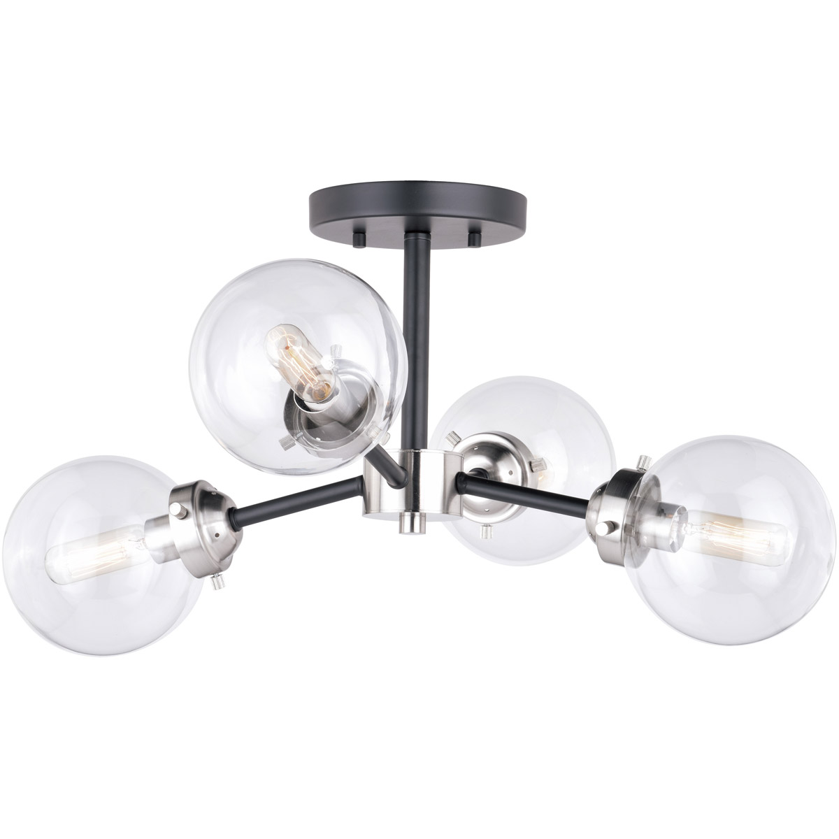 Vaxcel C0133 Orbit LED 20 inch Satin Nickel and Oil Rubbed Bronze Semi Flush Mount Ceiling Light