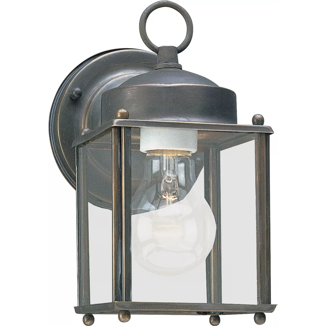 New Castle 1 Light 10.25 inch Antique Bronze Outdoor Wall Lantern, Large