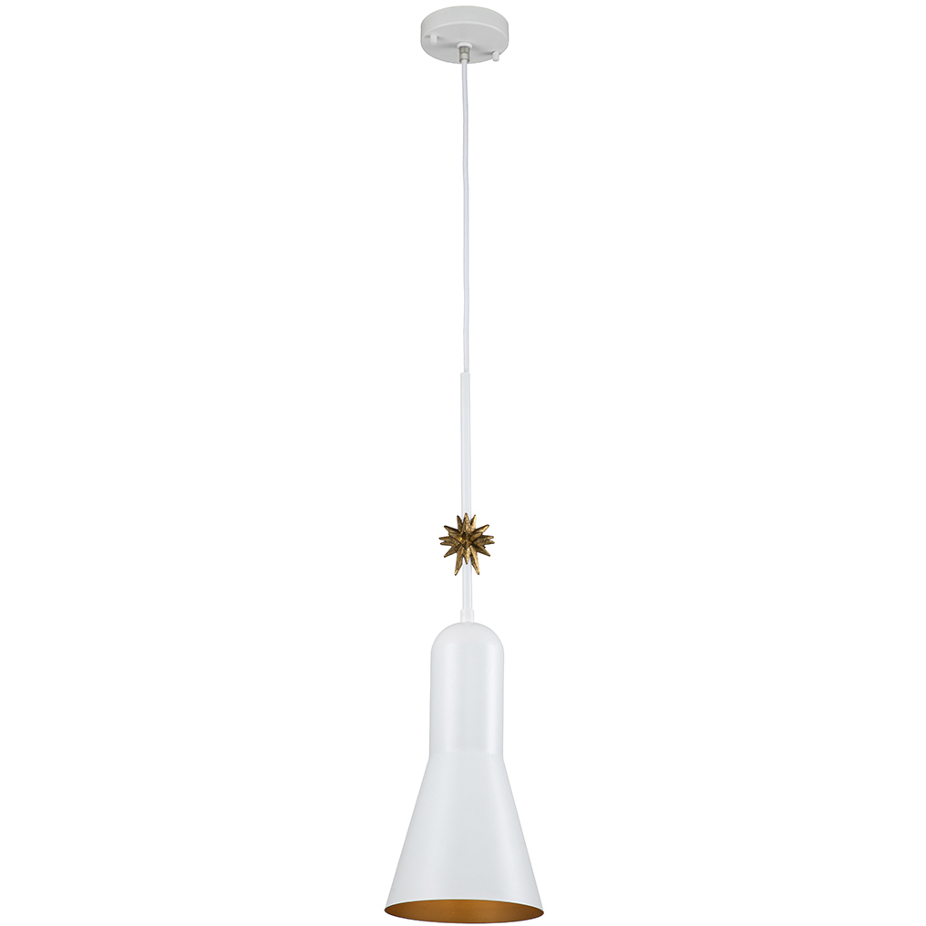 Etoile 1 Light 7 inch White Pendant Ceiling Light, Large