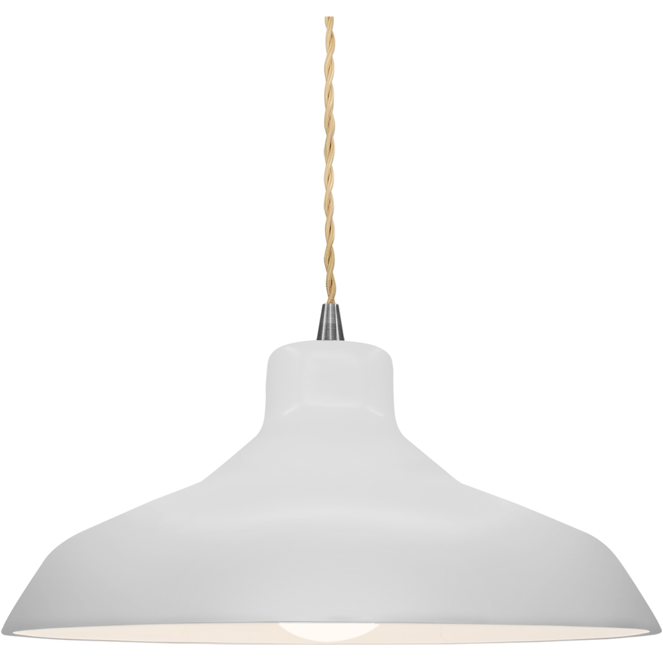 Radiance 1 Light 13.5 inch Bisque and Brushed Nickel Pendant Ceiling Light