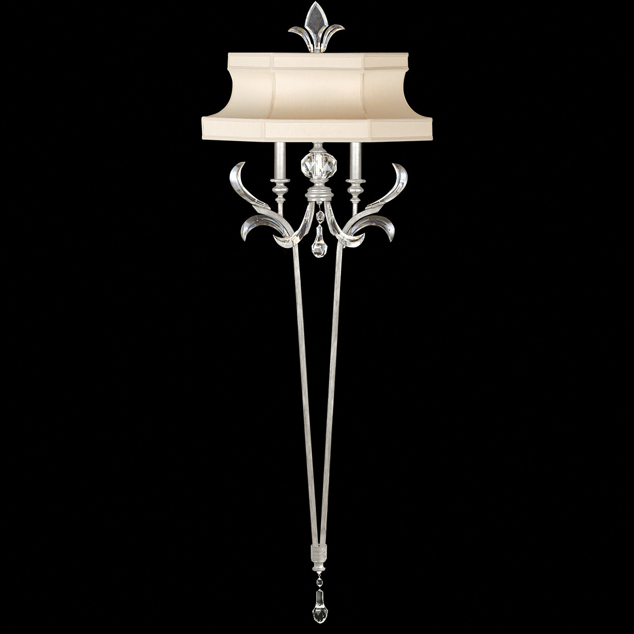 Beveled Arcs 2 Light 24 inch Silver Sconce Wall Light