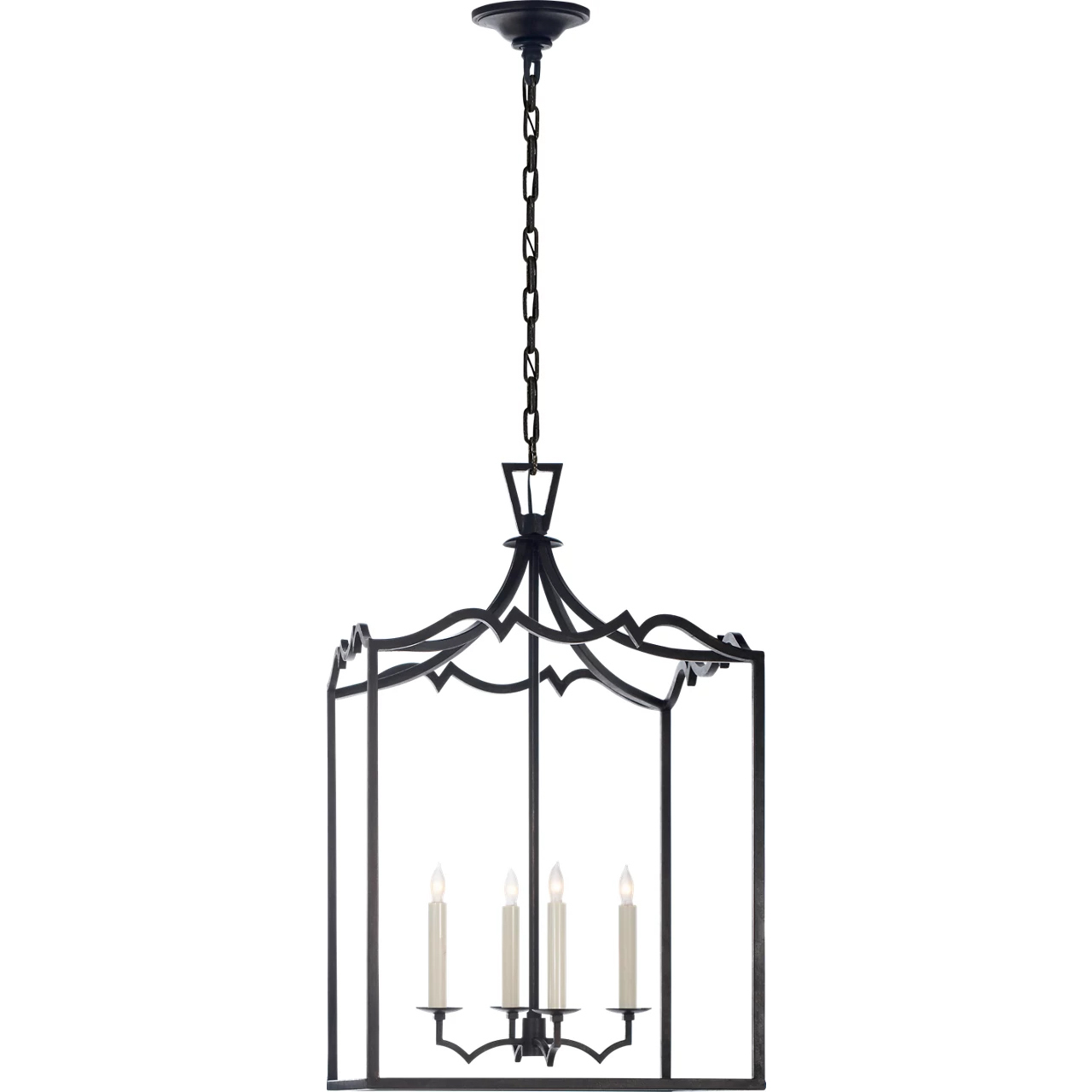 Chapman & Myers Darlana4 4 Light 17.25 inch Aged Iron Fancy Lantern Pendant Ceiling Light, Medium