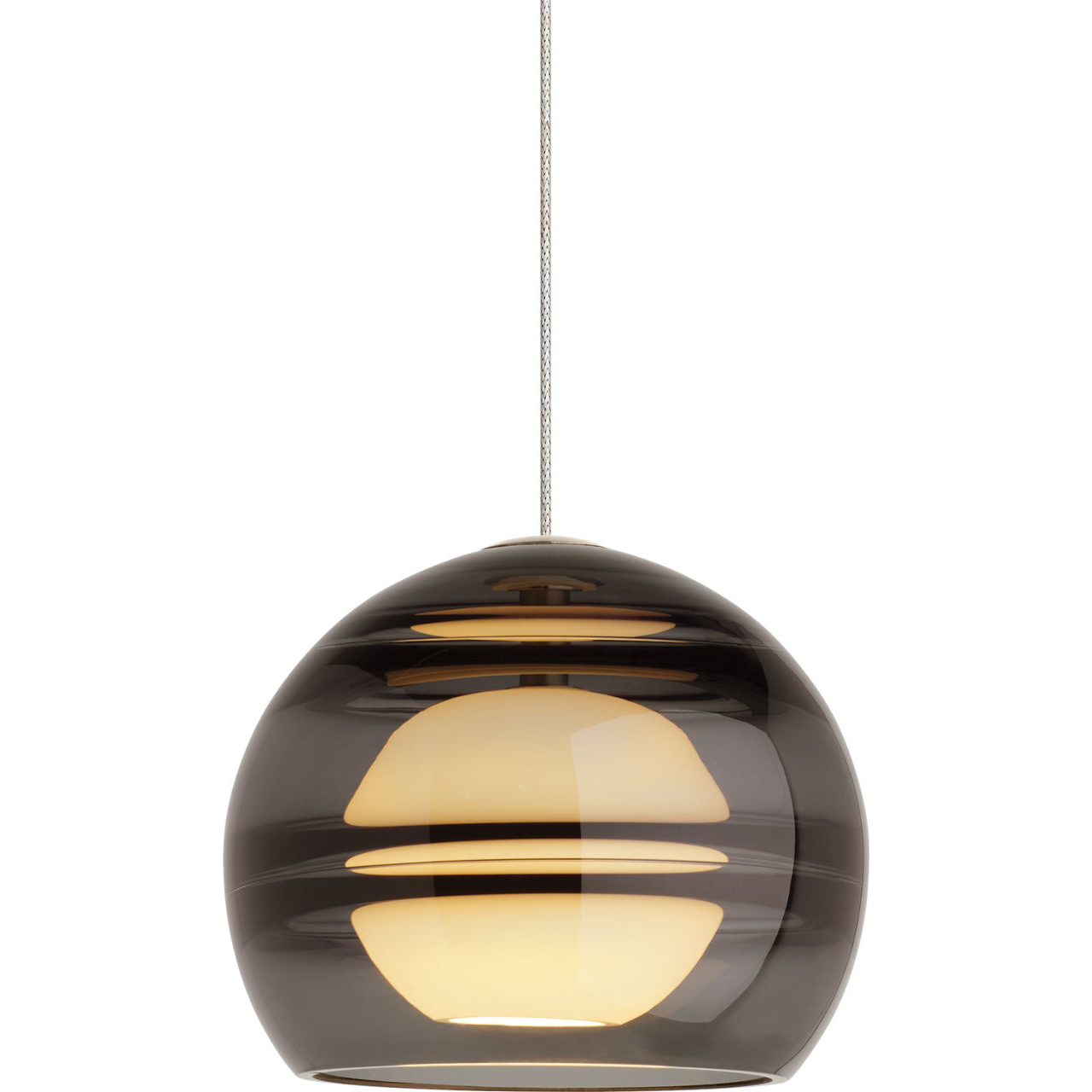 Sean Lavin Sedona 1 Light 12 Satin Nickel Low-Voltage Pendant Ceiling Light in Halogen, FreeJack, Transparent Smoke Glass