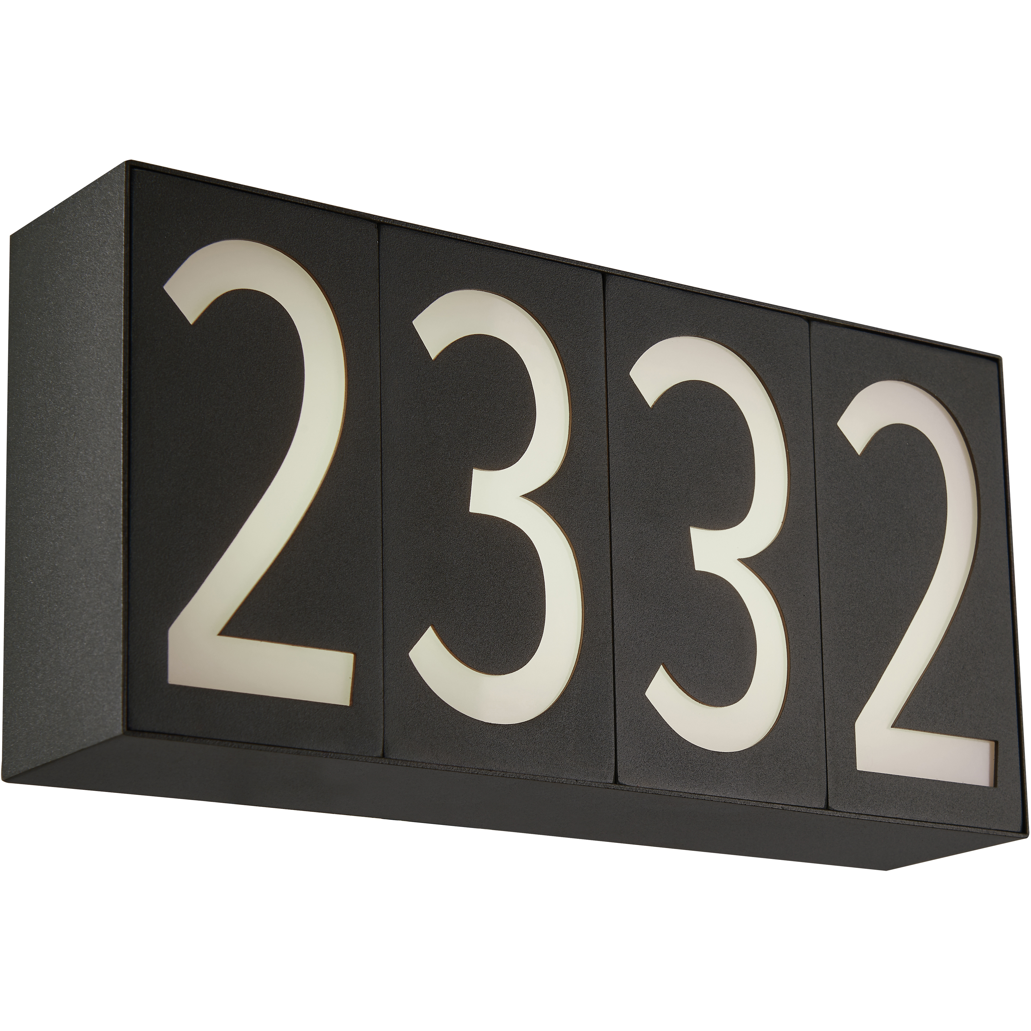 Numero LED 5 inch Matte Black Outdoor Wall Light