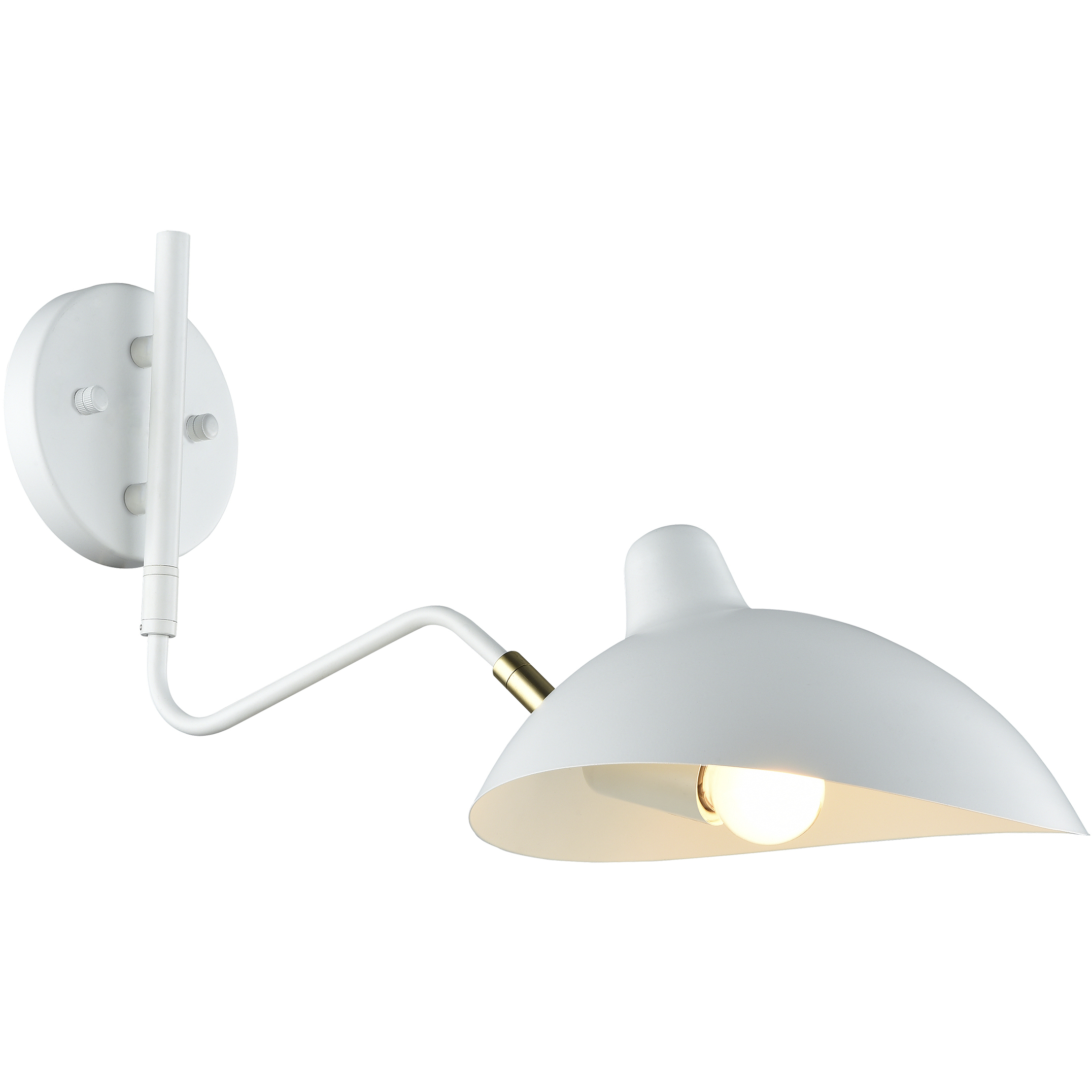 Droid 1 Light 9.25 inch White and Brushed Gold Wall Sconce Wall Light