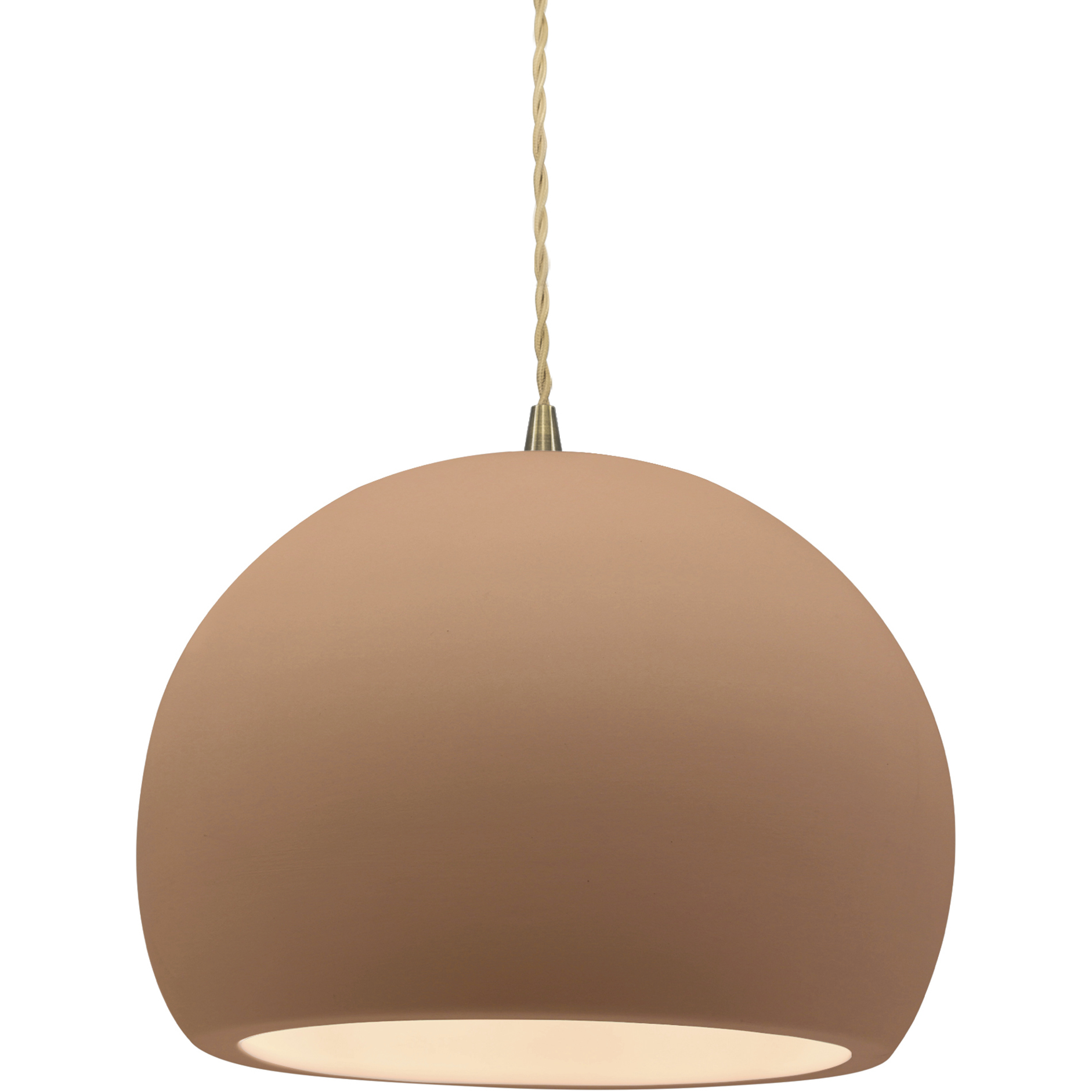 Radiance LED 10 inch Adobe and Antique Brass Pendant Ceiling Light