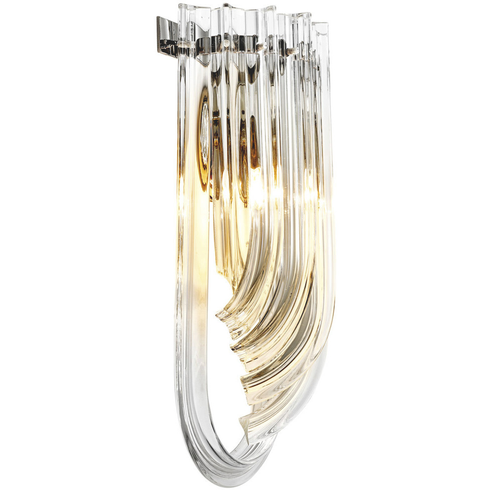 Greco 1 Light 7.09 inch Nickel and Clear Glass Wall Lamp Wall Light