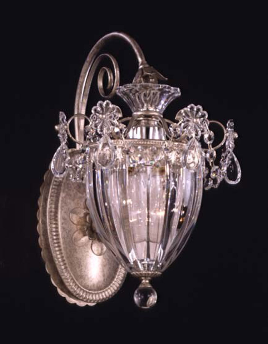 Bagatelle 1 Light 120V Semi-Flush Mount in Antique Silver with Clear Crystals from Swarovski main image 0
