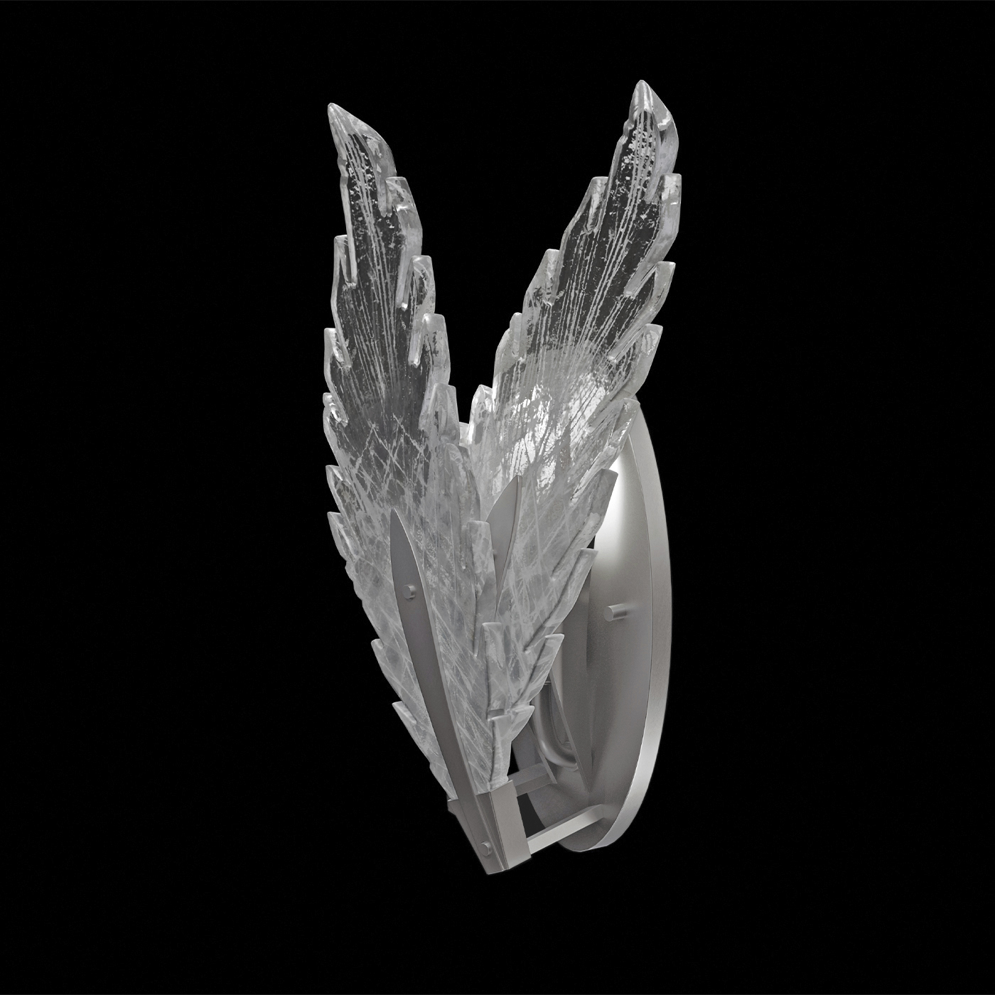 Plume 1 Light 7 inch Silver ADA Sconce Wall Light