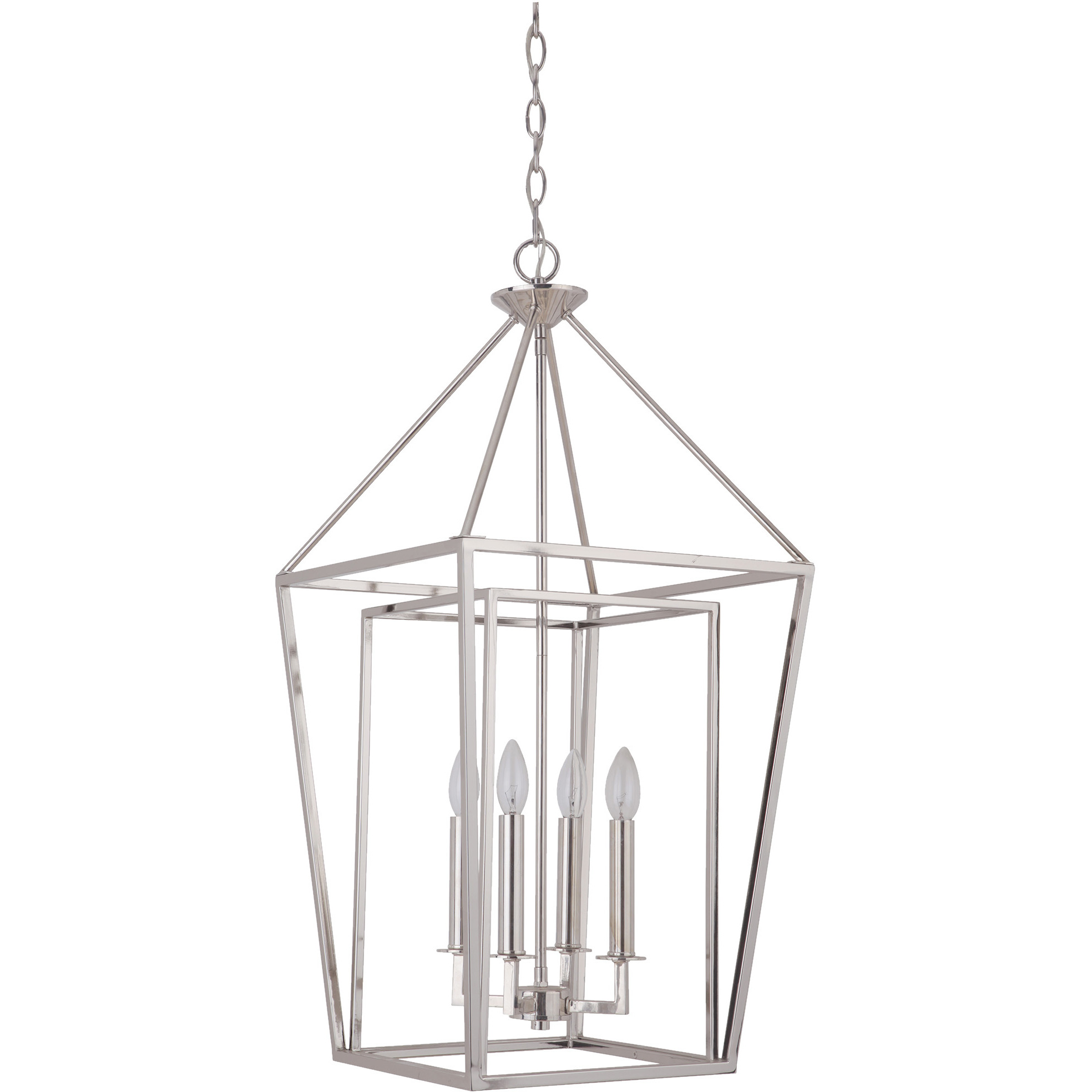 Hudson 4 Light 15.75 inch Polished Nickel Foyer Light Ceiling Light, Large