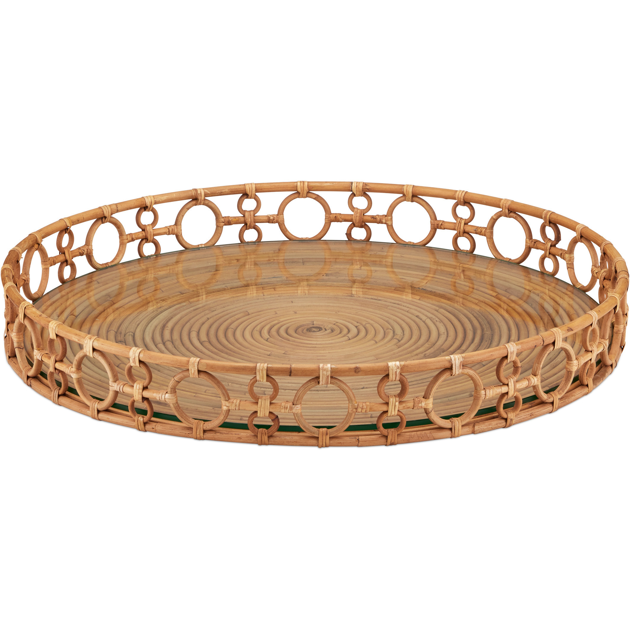 Tegal Natural and Clear Serving Tray