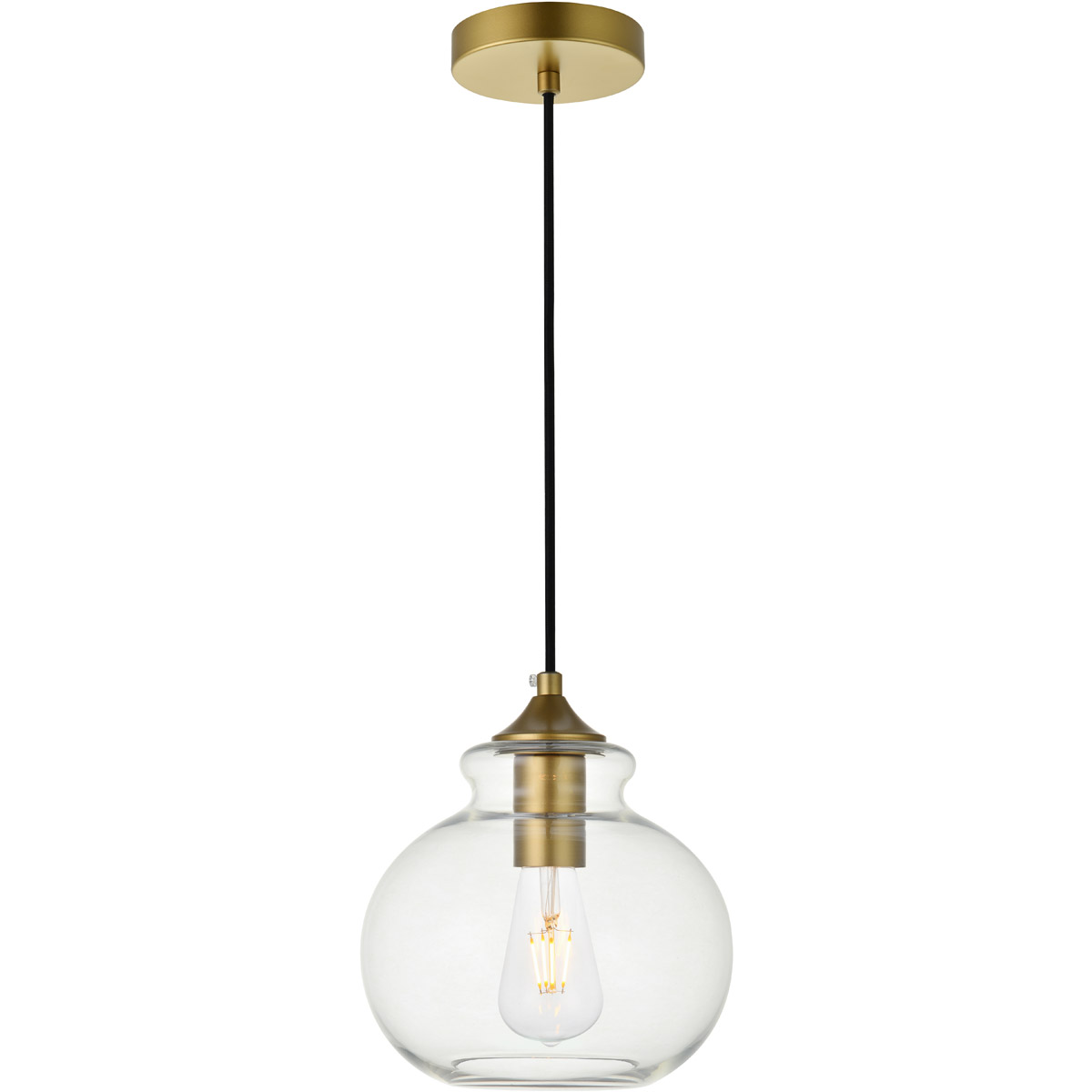 Destry 1 Light 7.9 inch Brass Pendant Ceiling Light