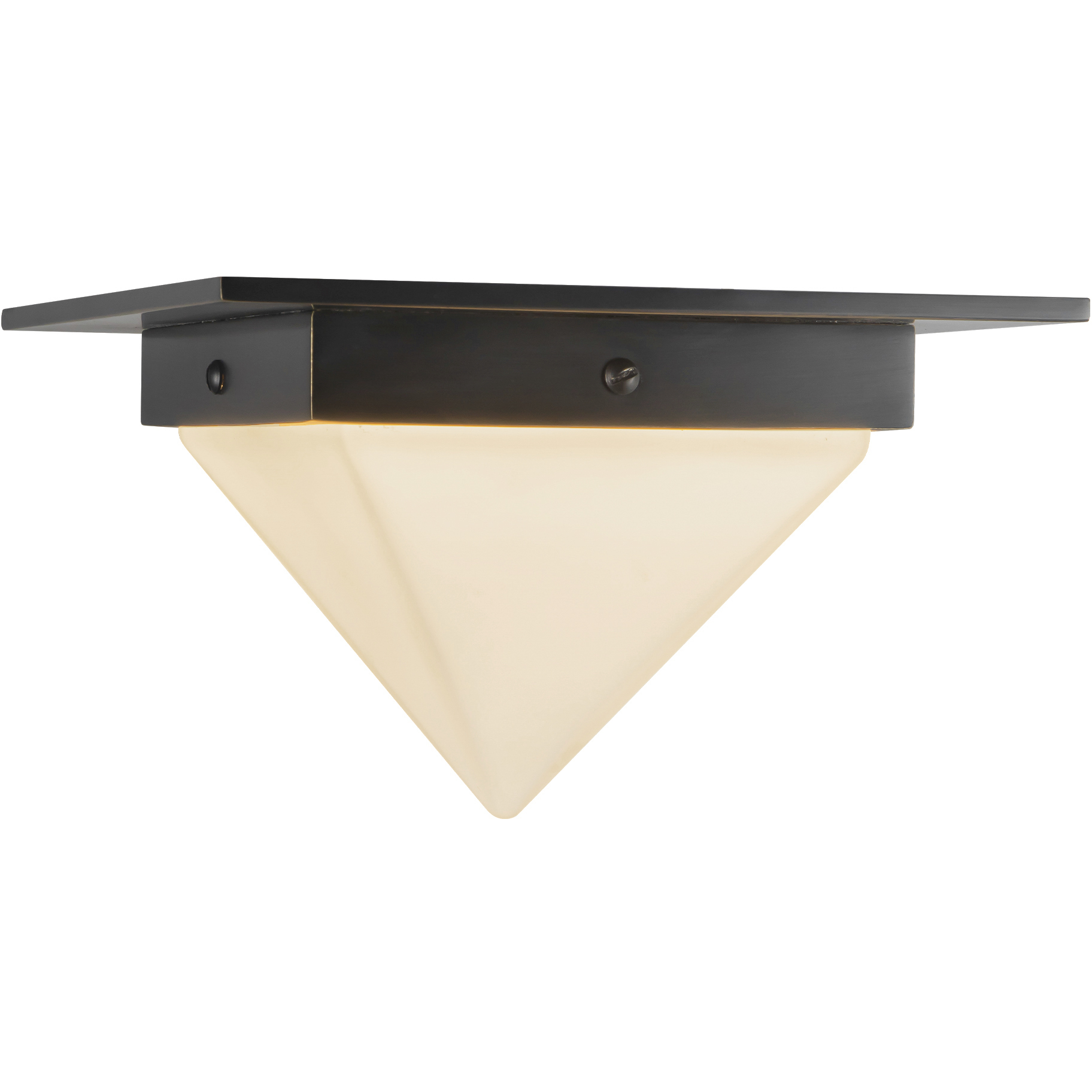 Mineral 1 Light 7.88 inch Urban Bronze and Matte Opal Glass Flush Mount Ceiling Light in Opal Glass Shade