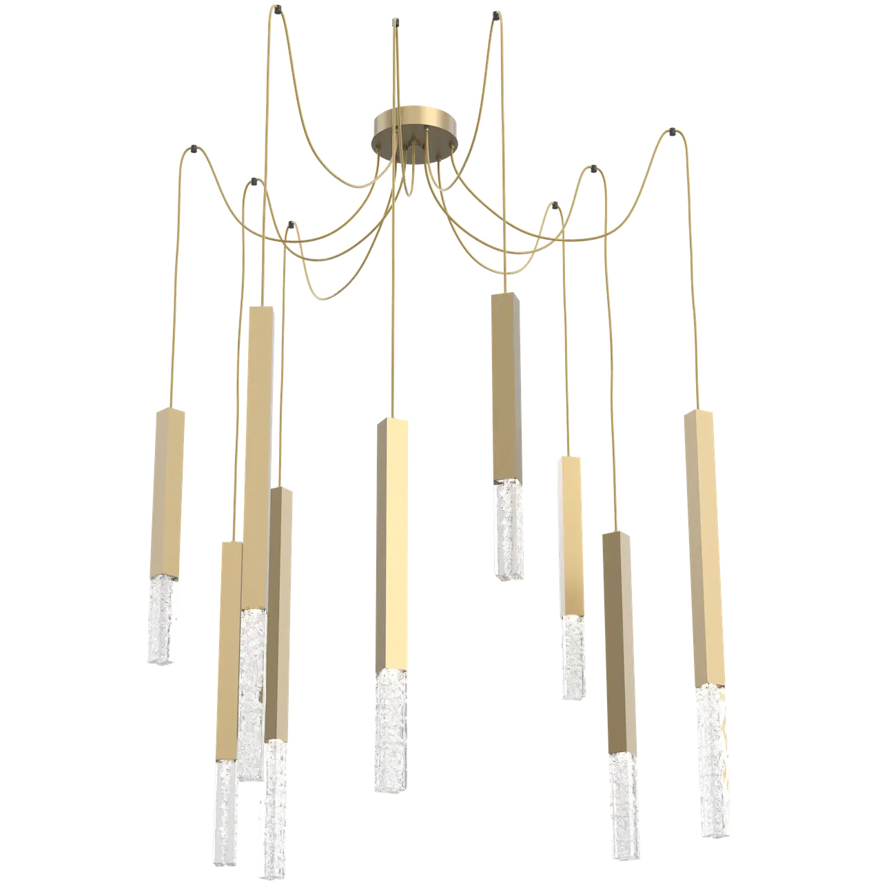 Axis XL LED 11 inch Gilded Brass Swag Multi-Pendant Ceiling Light