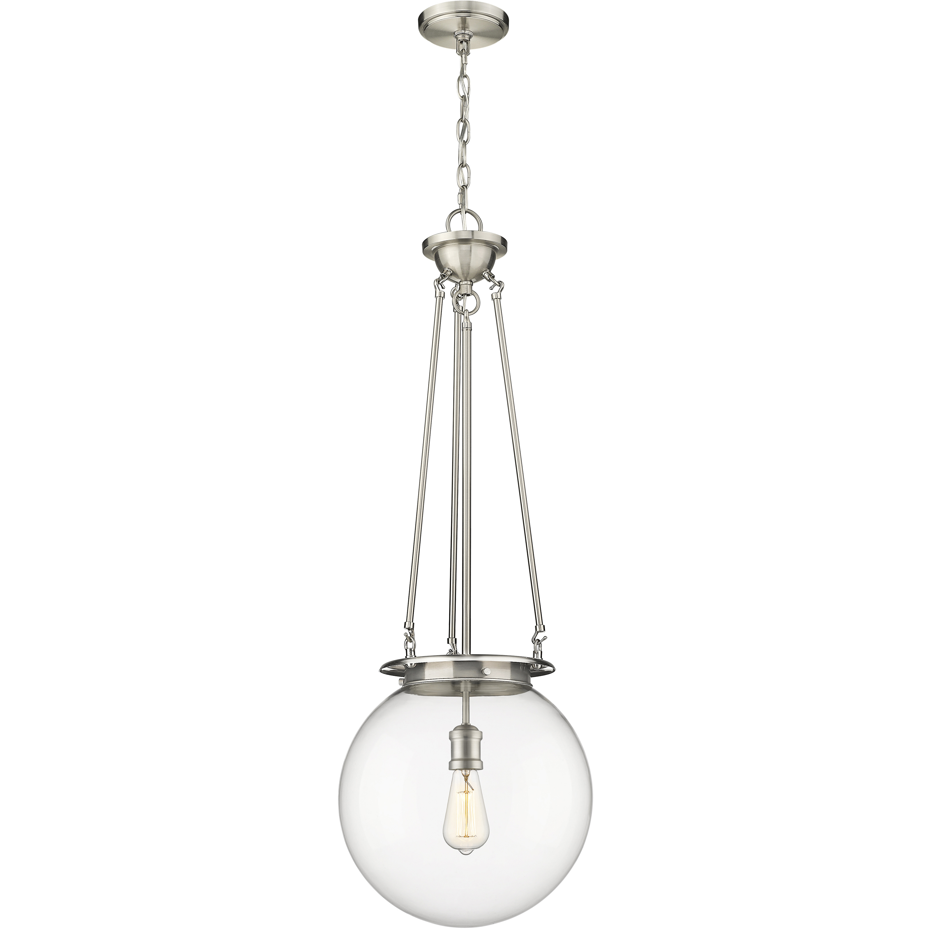 Beacon 1 Light 14 inch Satin Nickel Pendant Ceiling Light