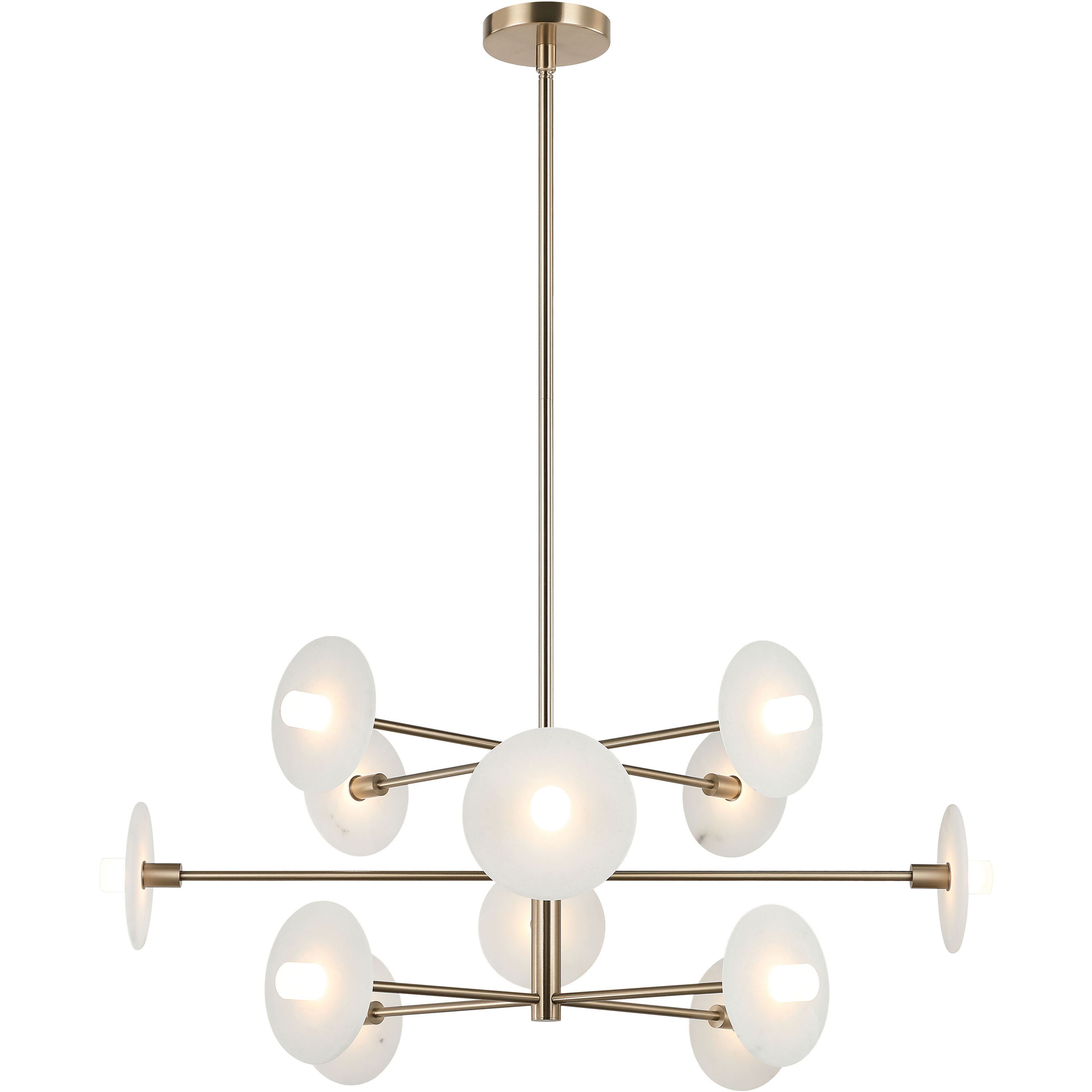 Monument 12 Light 42 inch Champagne Gold Pendant Ceiling Light