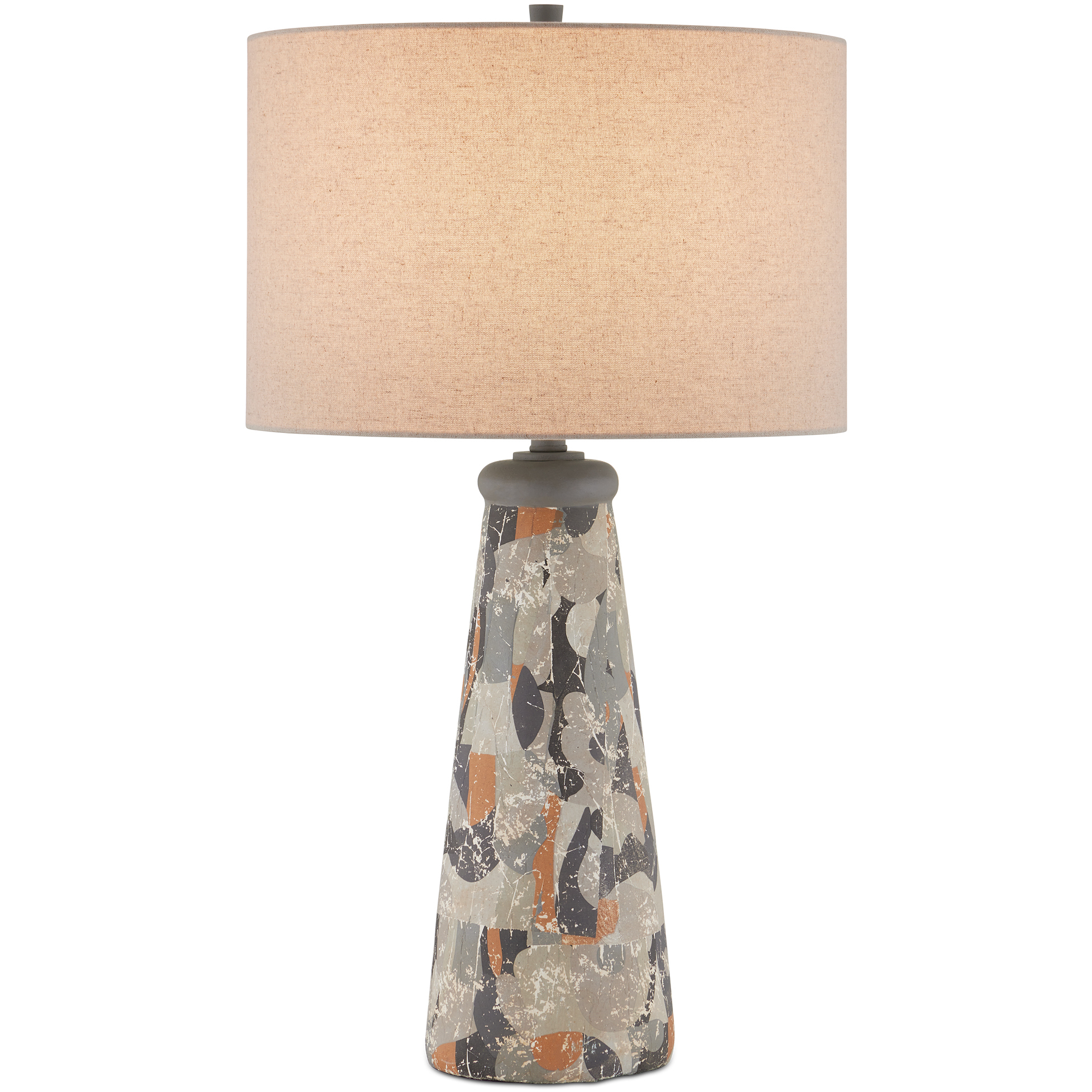 Oldwalls 30 inch 150 watt Charcoal Gray/Matte Black/Brown Table Lamp Portable Light