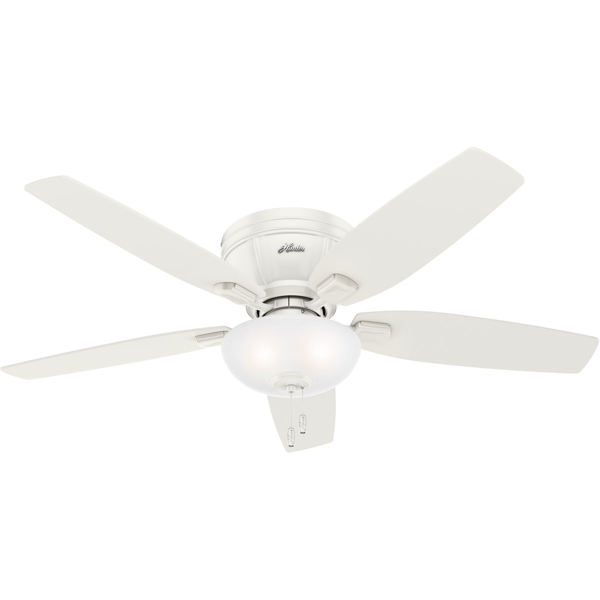 Kenbridge 52 inch Fresh White with Fresh White/Drifted Oak Blades Ceiling Fan, Low Profile