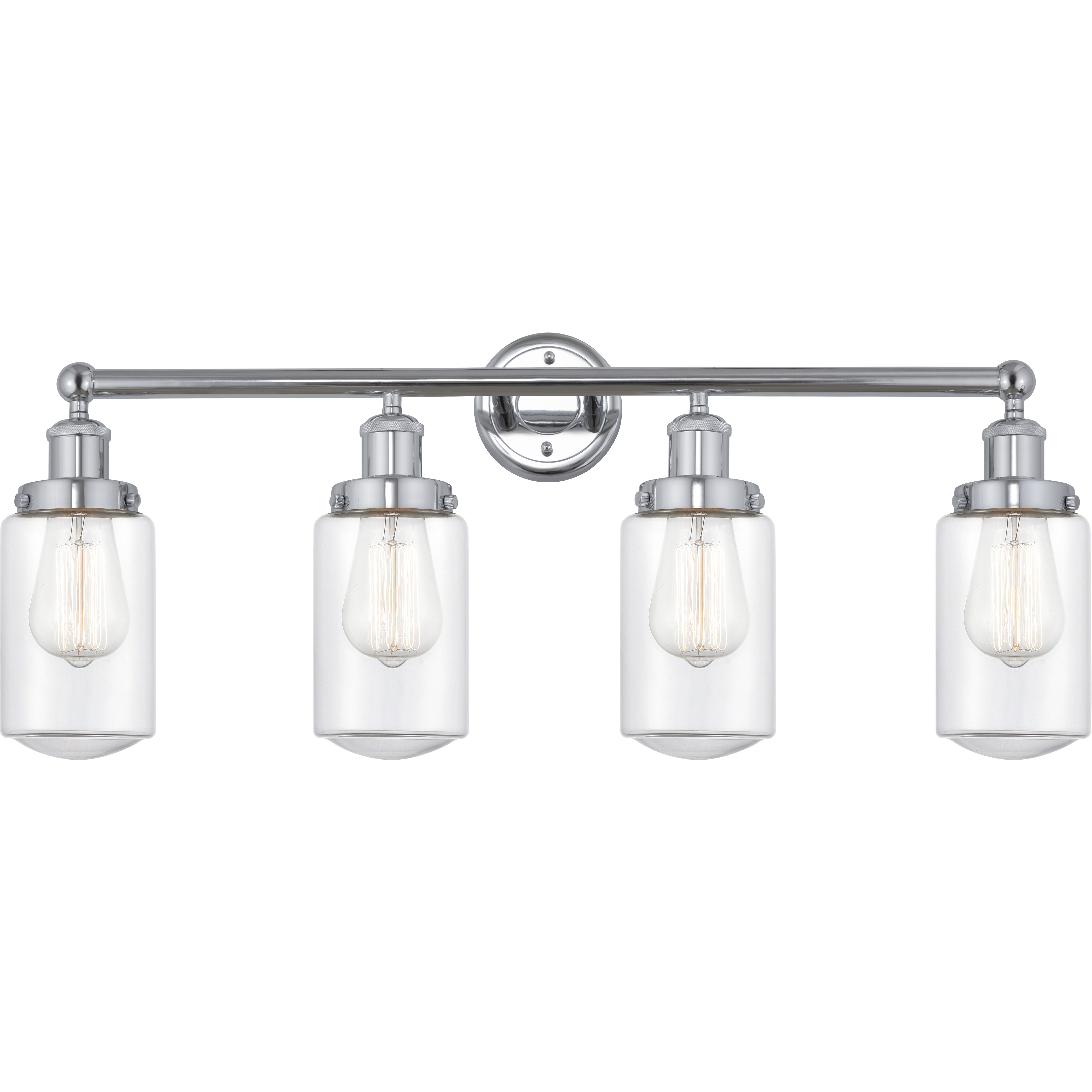 Dover 4 Light 33.5 inch Polished Chrome Bath Vanity Light Wall Light
