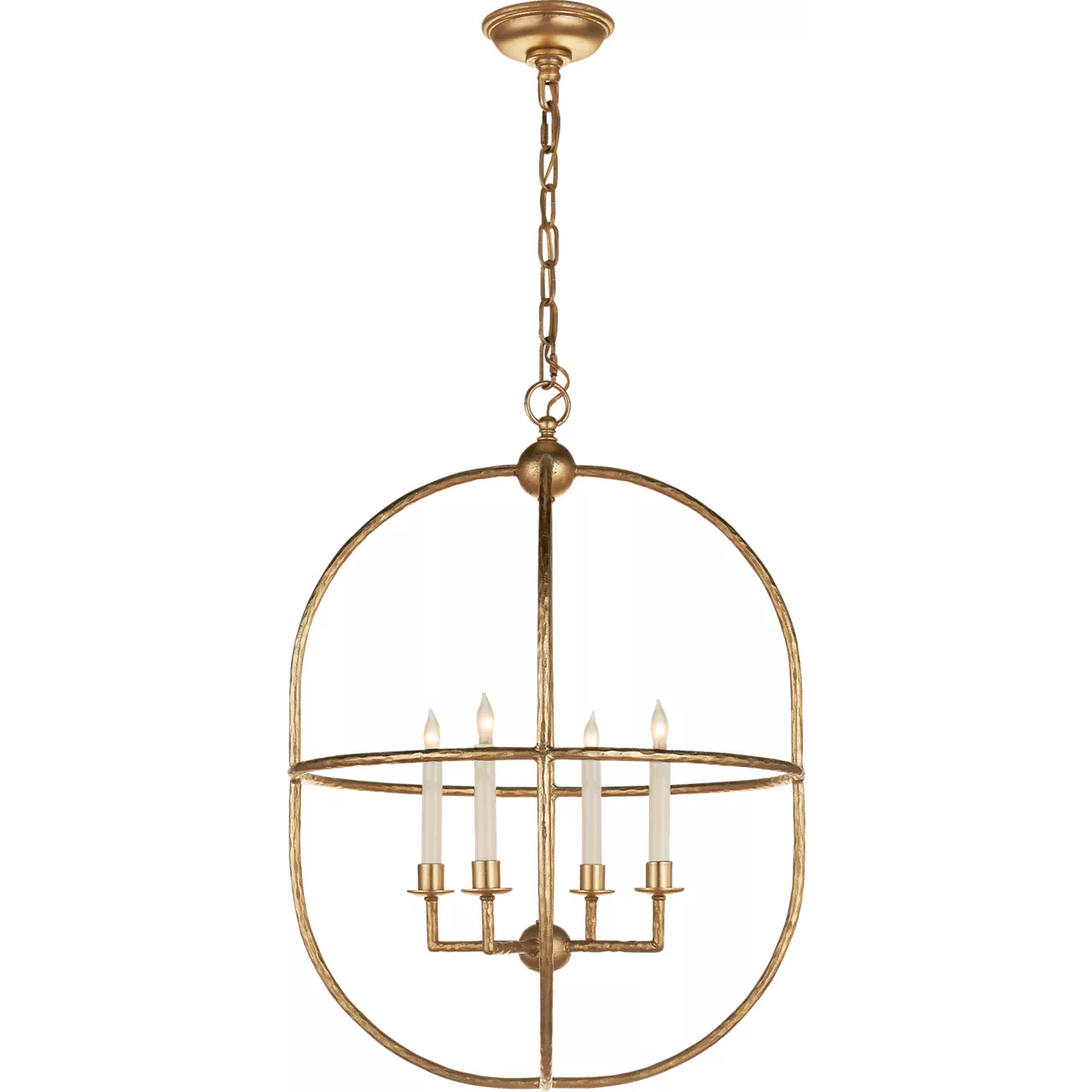 Chapman & Myers Desmond 4 Light 21 inch Gild Oval Lantern Pendant Ceiling Light