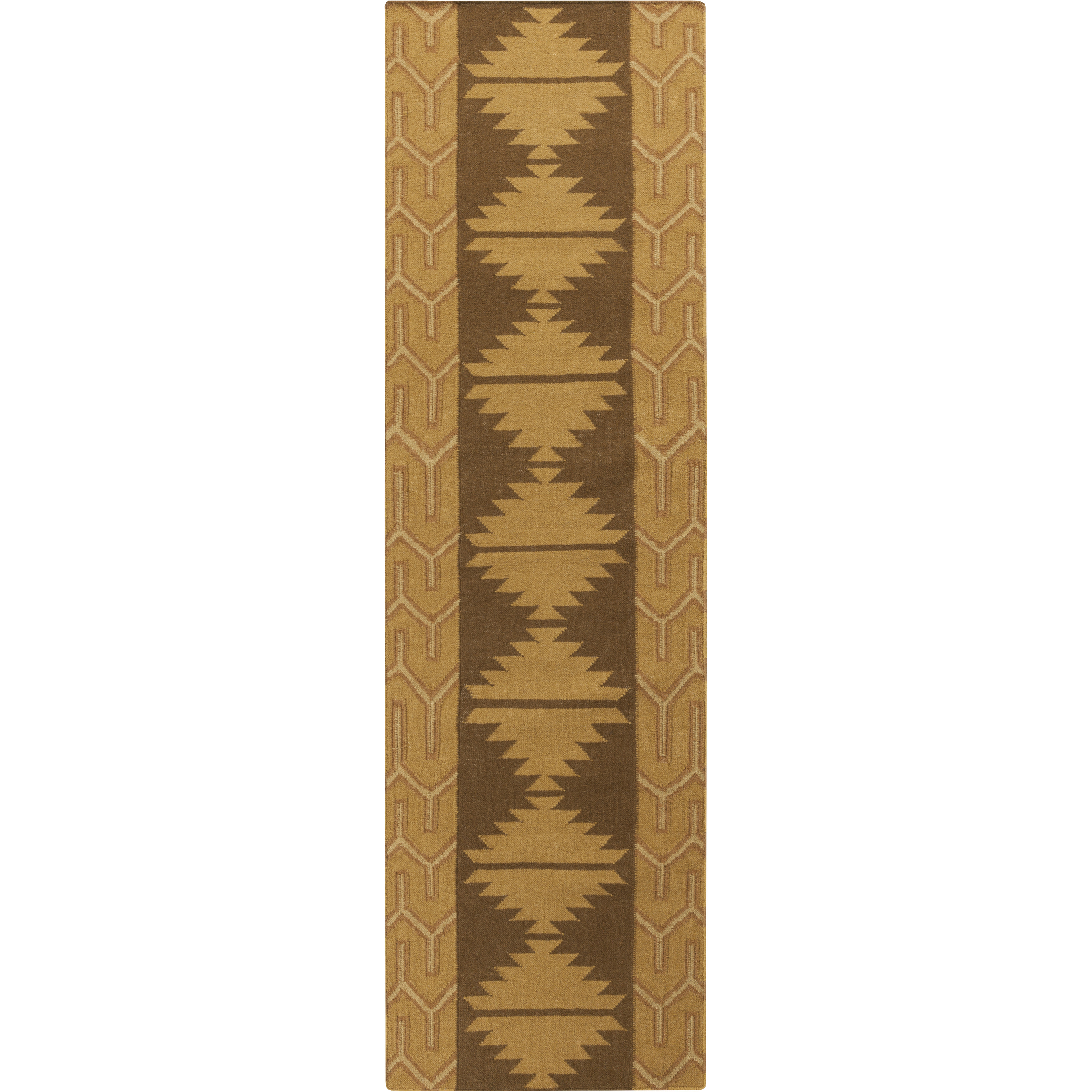 Jewel Tone II 96 X 30 inch Camel, Dark Brown, Tan Rug