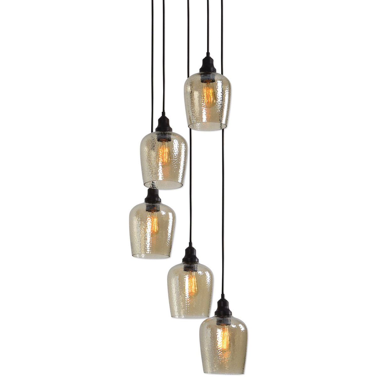 Aarush 5 Light 18 inch Oil Rubbed Bronze Pendant Ceiling Light