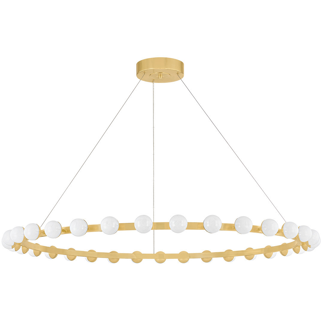 Linus LED 61 inch Vintage Brass Chandelier Ceiling Light