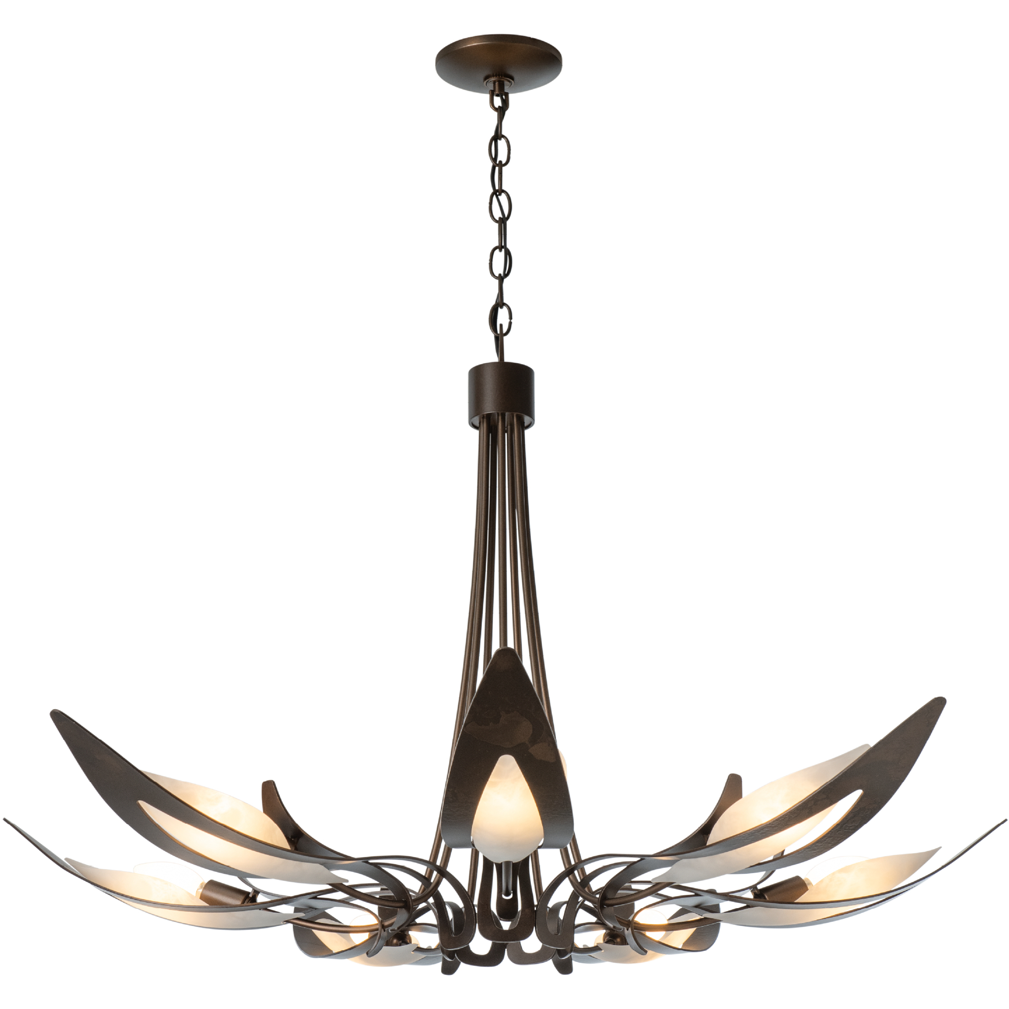 Parasol 7 Light 38.3 inch White Chandelier Ceiling Light