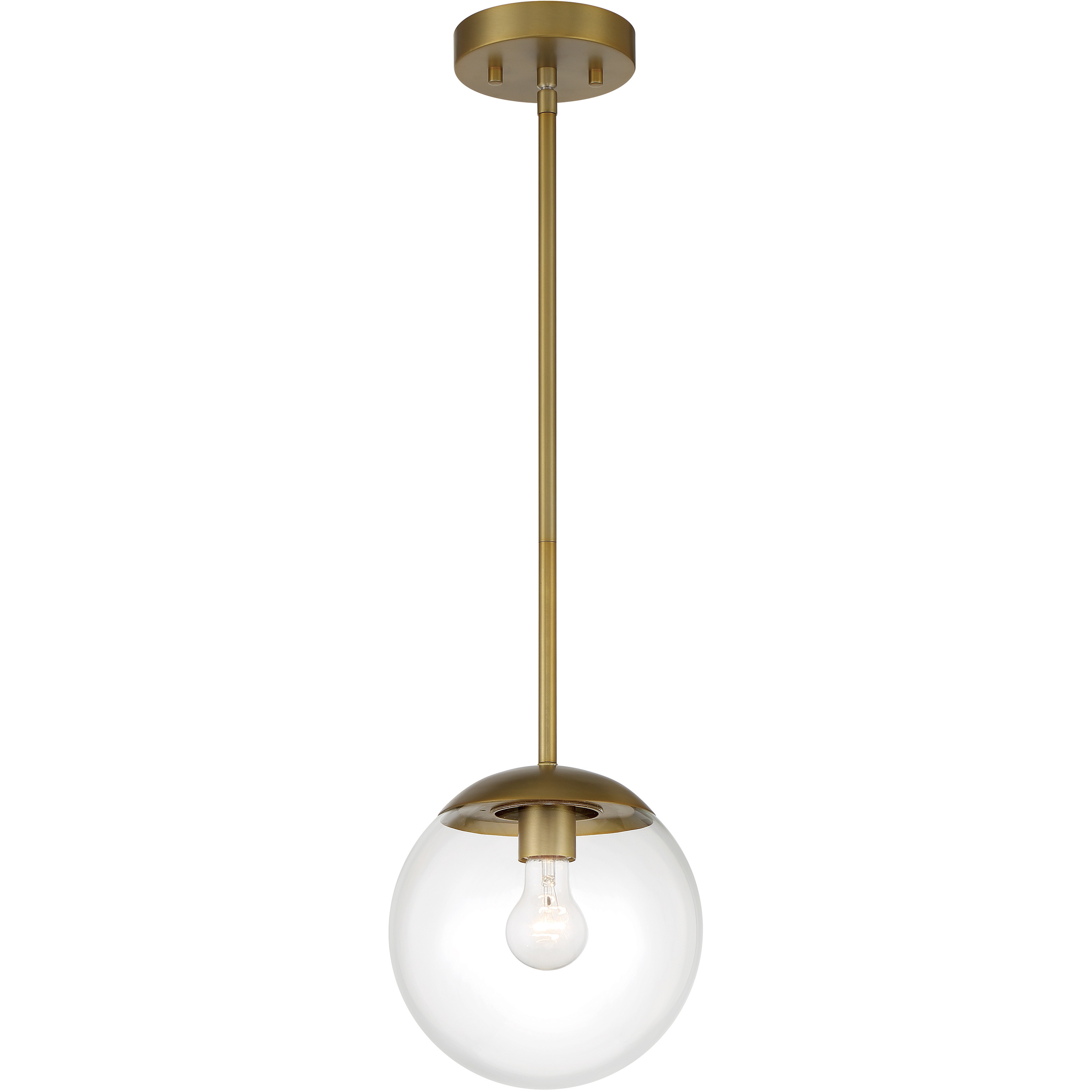 Auresa 1 Light 8.25 inch Soft Brass Mini Pendant Ceiling Light