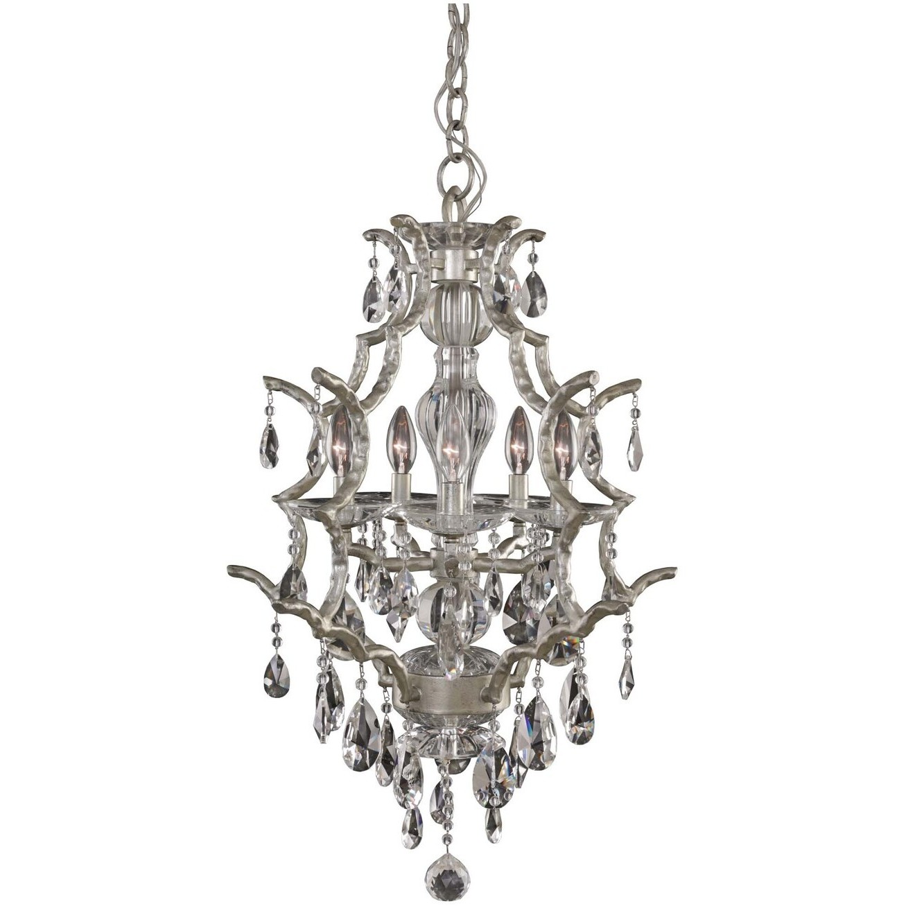 Shorecrest 5 Light 21 inch Sliver Dollar Hanging Lantern Ceiling Light