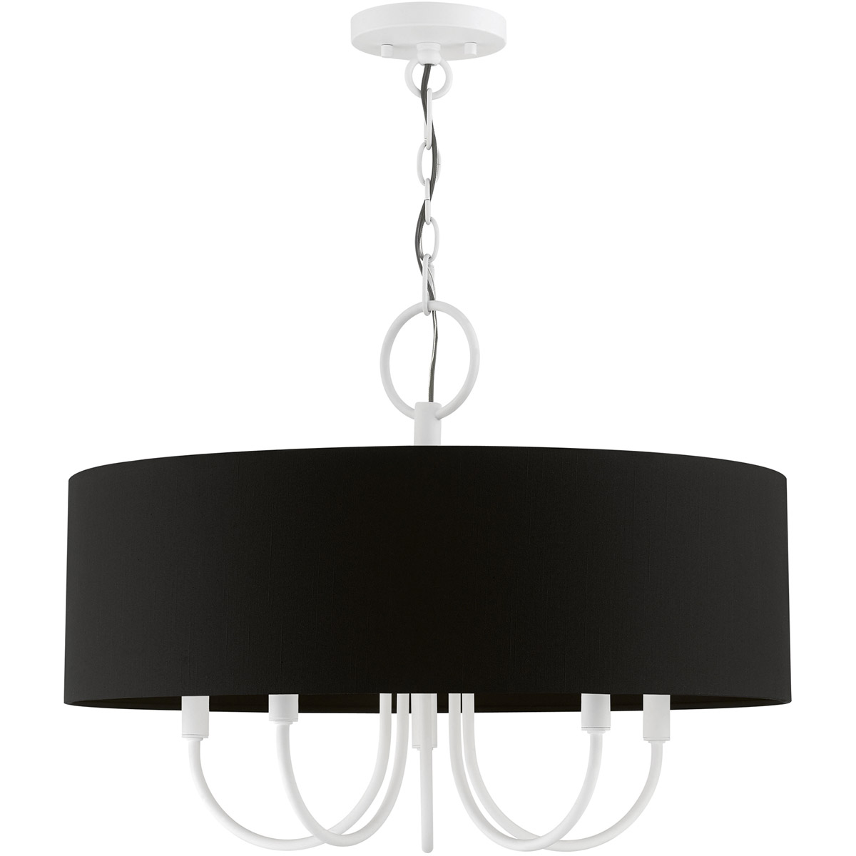 Huntington 5 Light 23 inch White Pendant Chandelier Ceiling Light