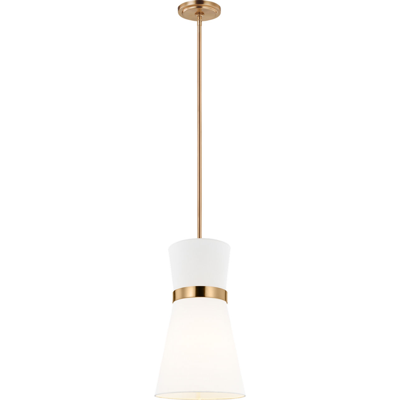 Clark 1 Light 9.75 inch Satin Brass Pendant Ceiling Light