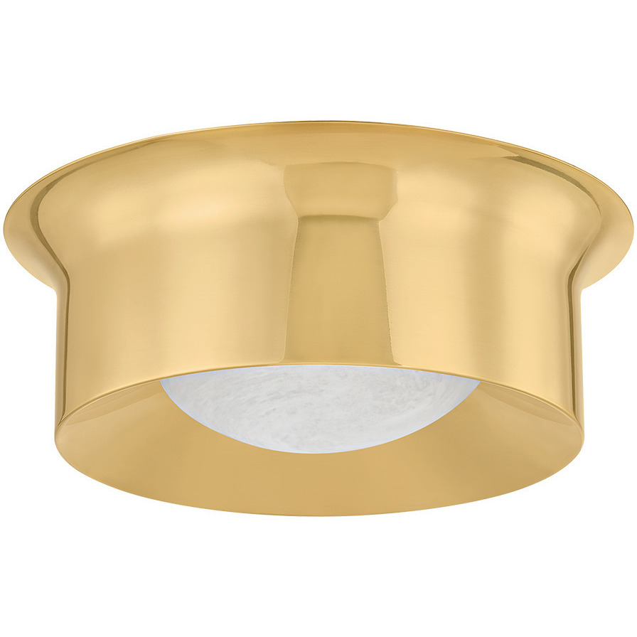 Noxon LED 13.75 inch Aged Brass Flush Mount Ceiling Light