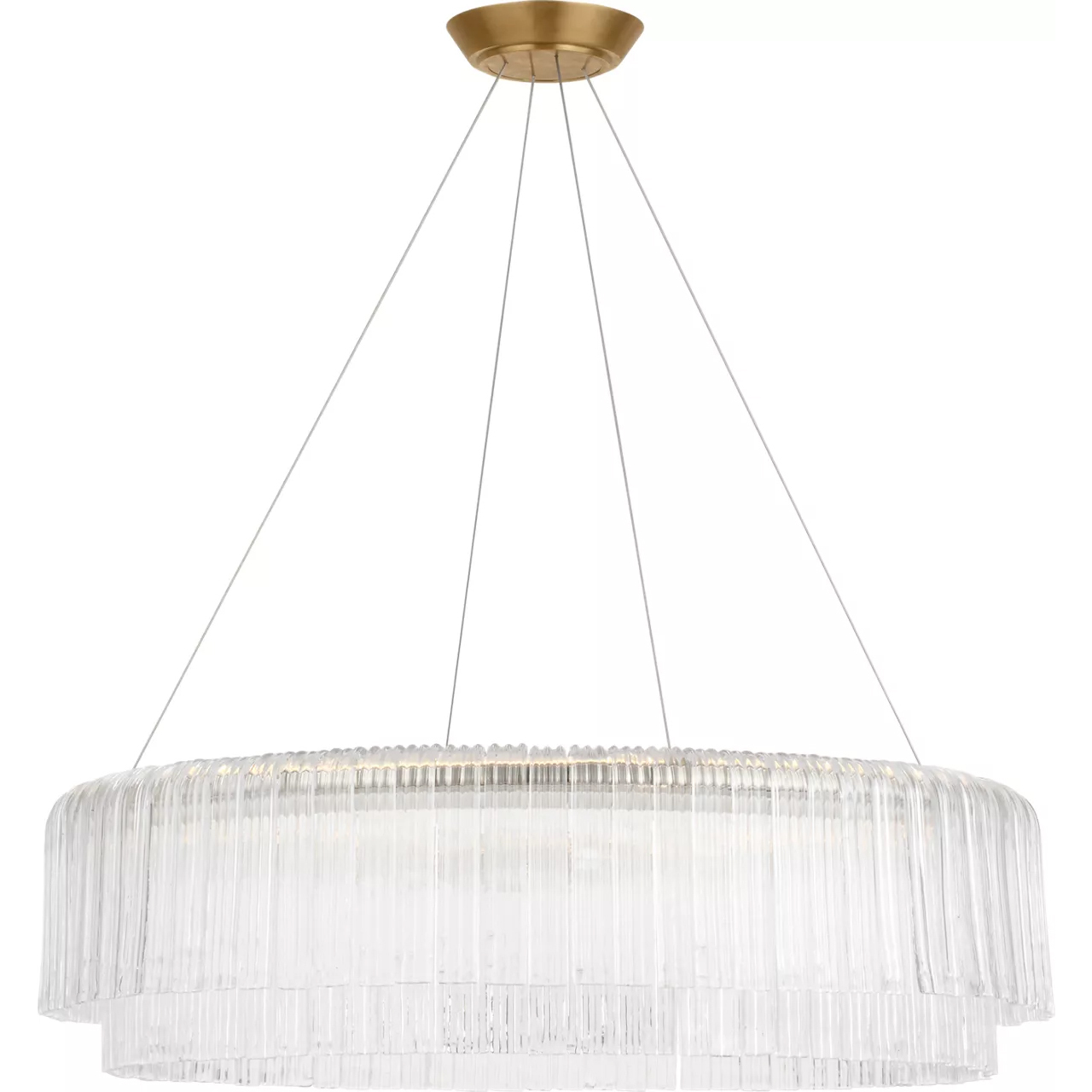 Ian K. Fowler Maderno LED 36.25 inch Hand-Rubbed Antique Brass Chandelier Ceiling Light