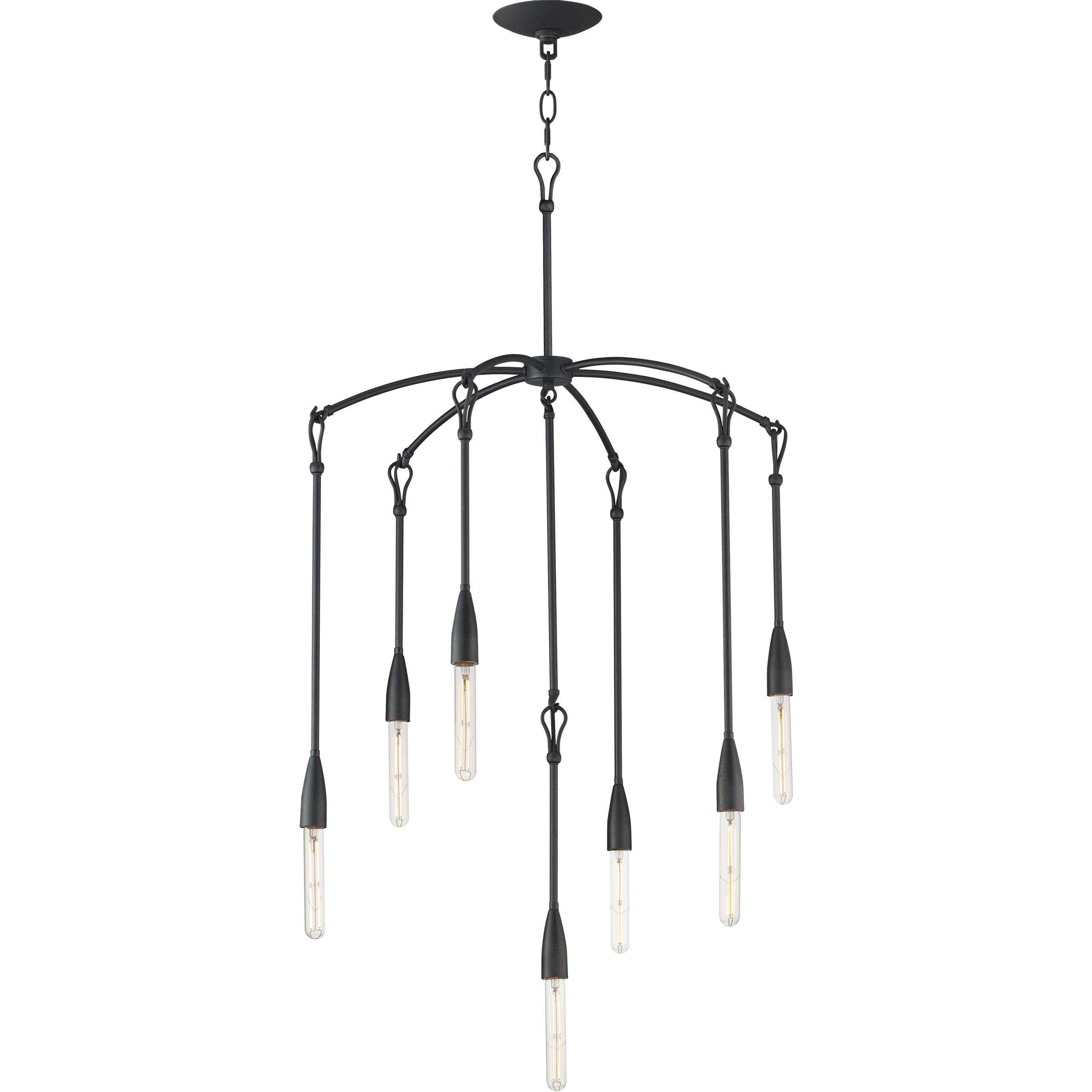 Pioneer 7 Light 28 inch Anthracite Multi-Light Pendant Ceiling Light