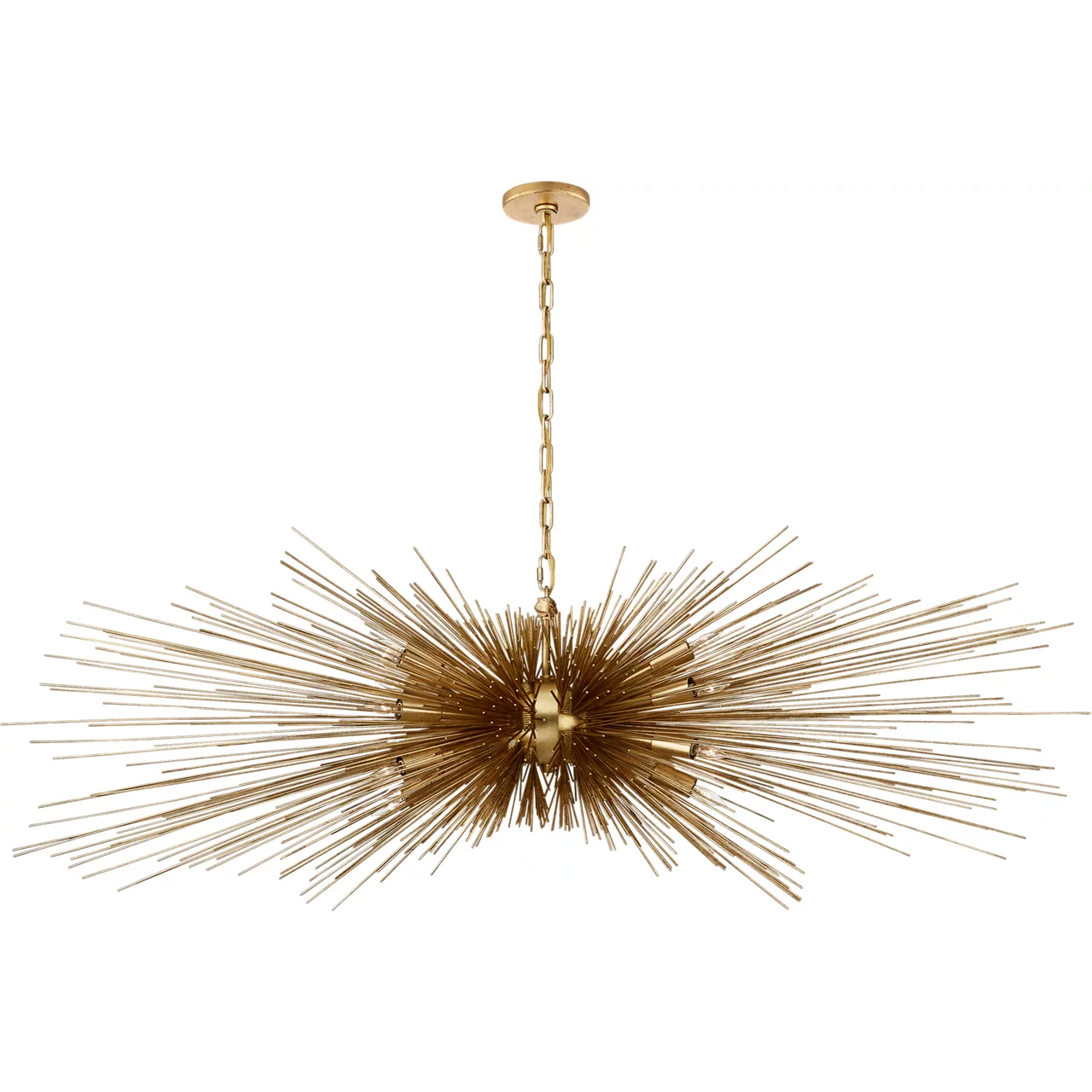 Kelly Wearstler Strada 16 Light 60 inch Gild Linear Chandelier Ceiling Light, Large
