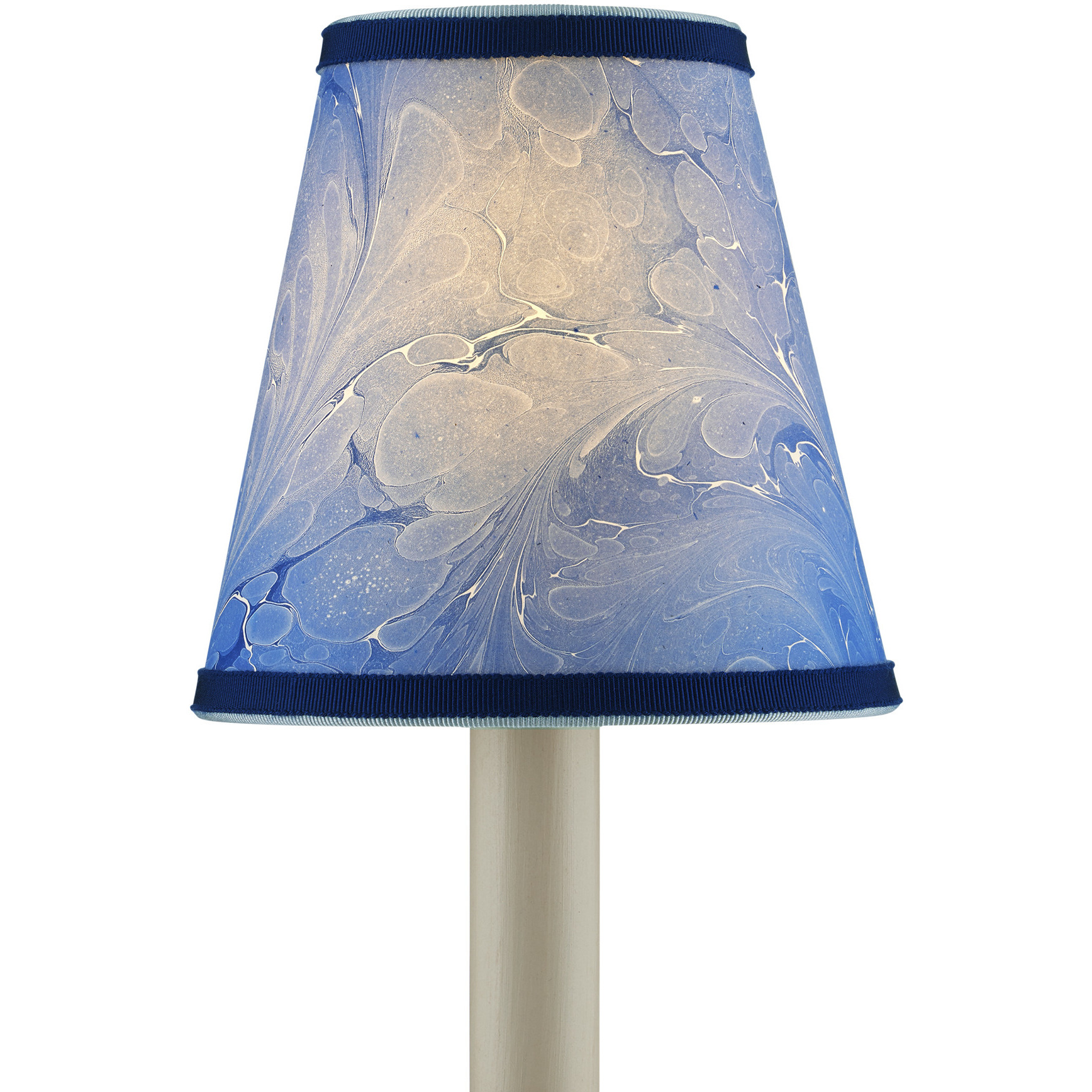 Marble Paper Blue 5 inch Tapered Chandelier Shade
