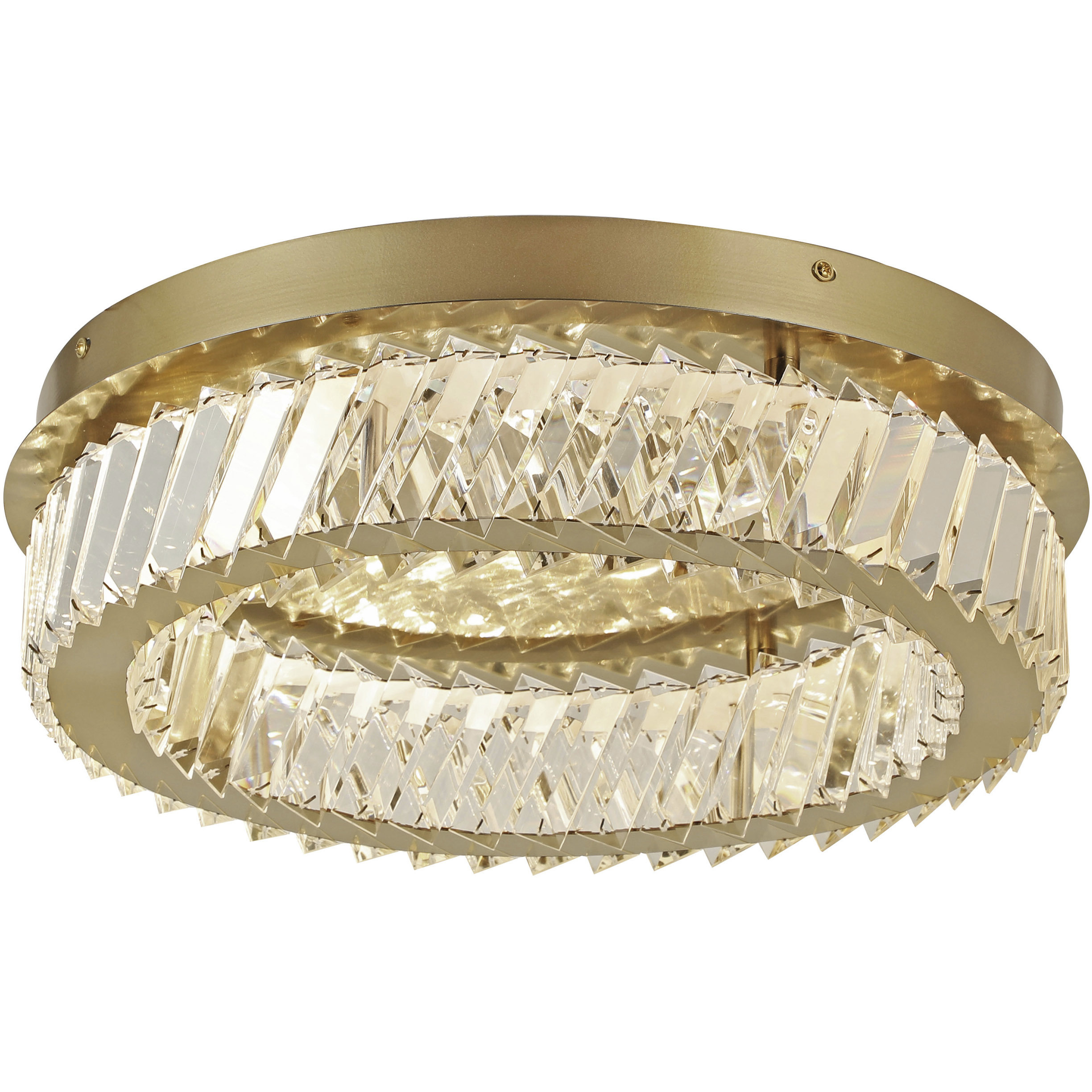 Golden Ratio 1 Light 16.5 inch Satin Gold Flush Mount Ceiling Light