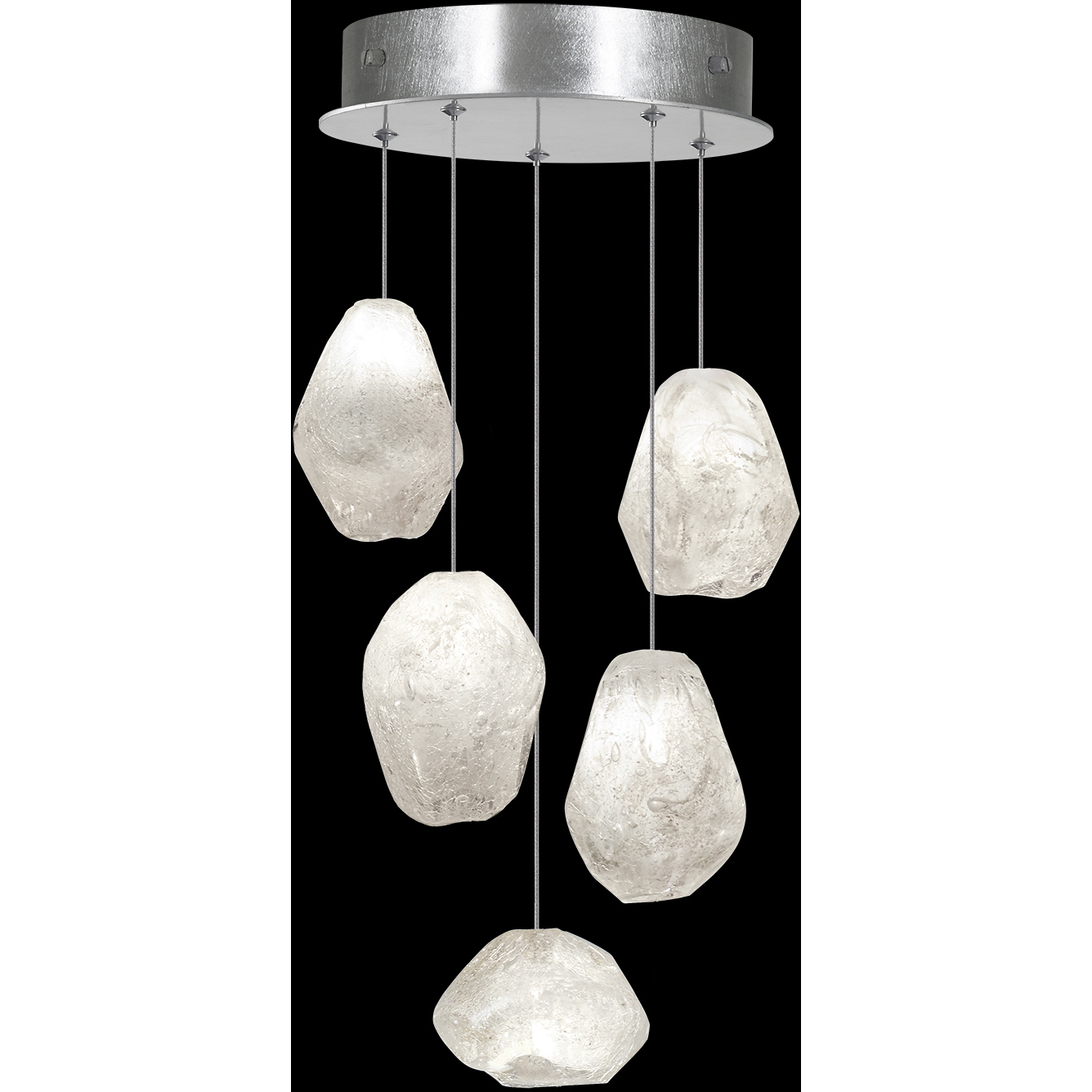 Natural Inspirations 5 Light 12 inch Silver Pendant Ceiling Light