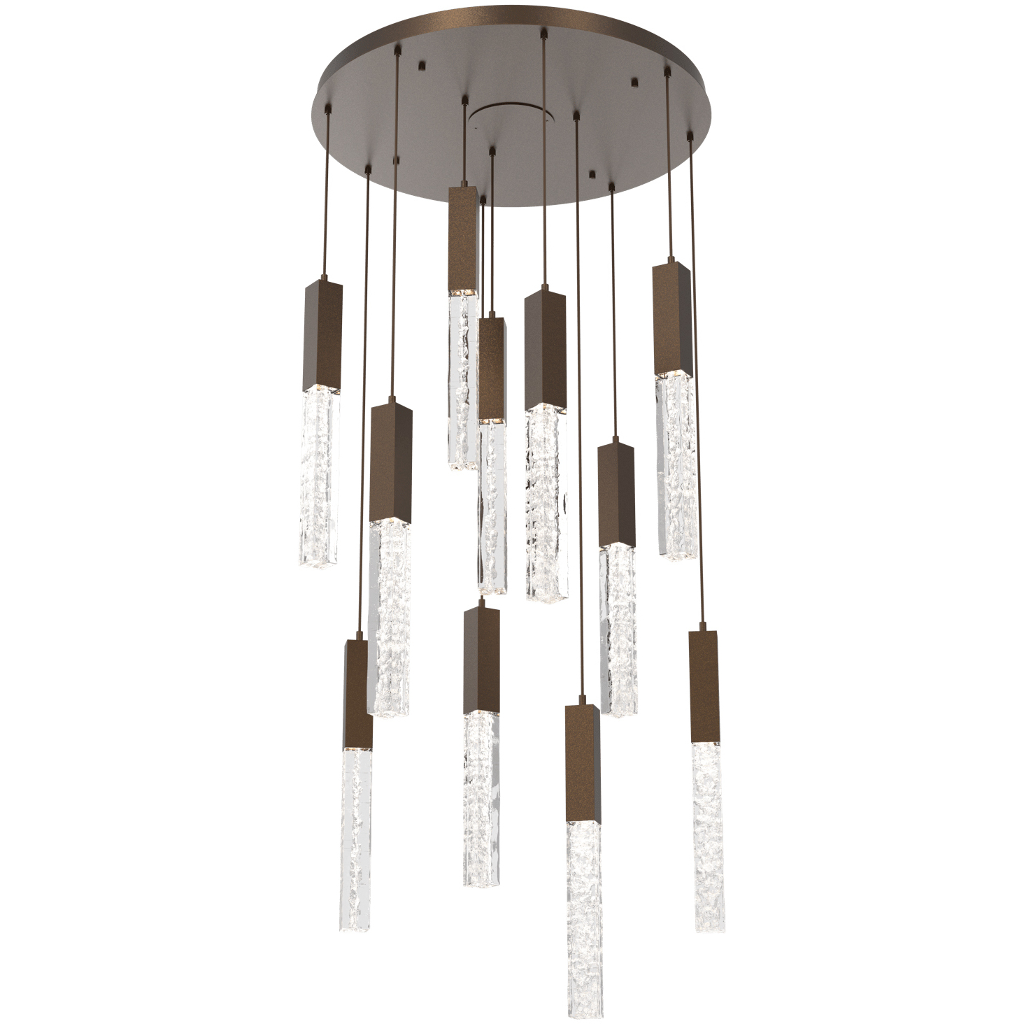 Axis LED 30 inch Flat Bronze Chandelier Ceiling Light, Multi-Port