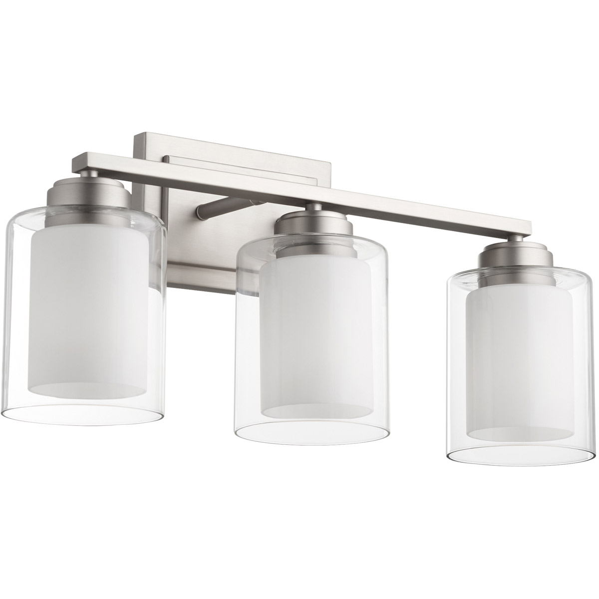 Fort Worth 3 Light 21.38 inch Satin Nickel Vanity Light Wall Light