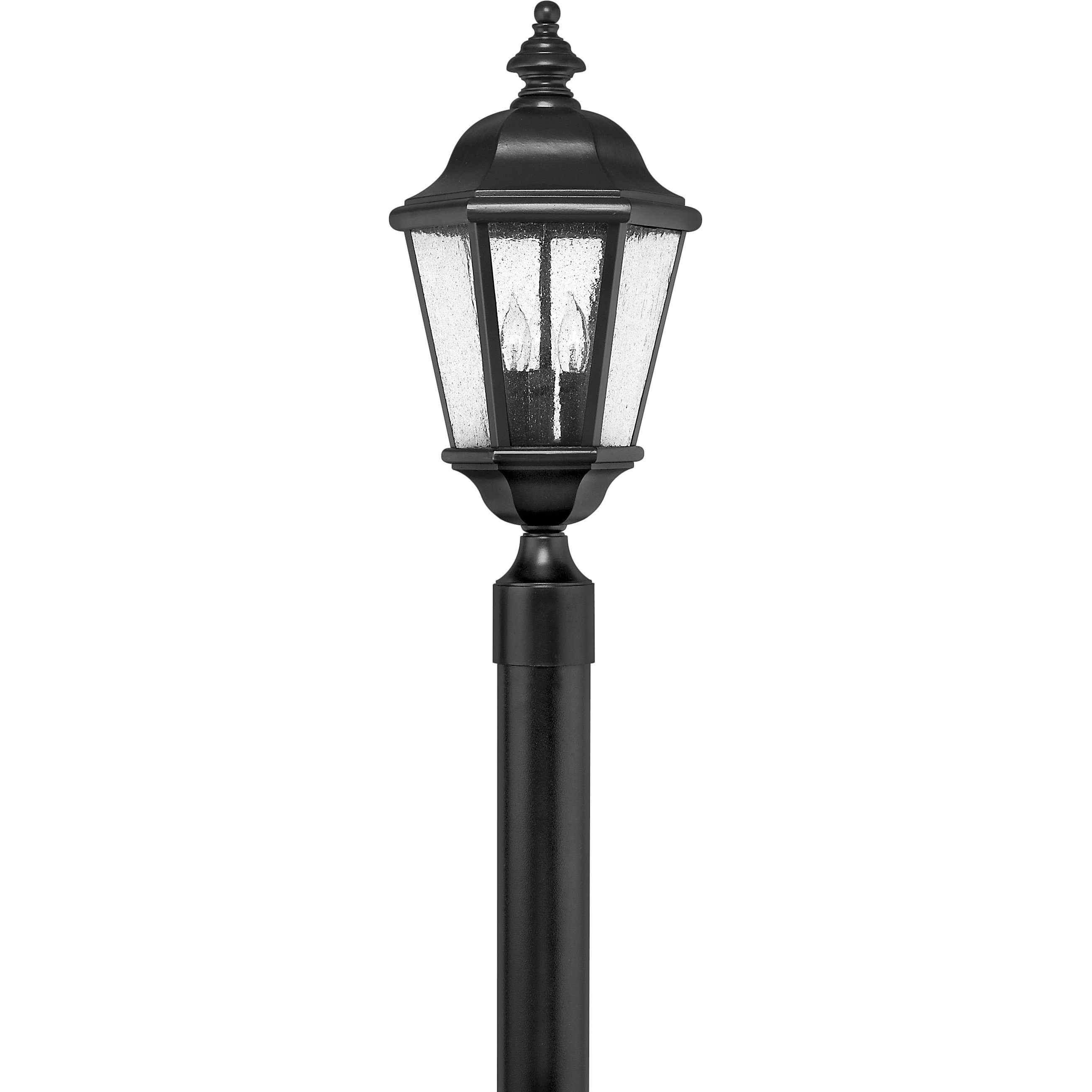 Estate Series Edgewater 3 Light 21.25 inch Black Outdoor Post Mount Lantern in Non-LED