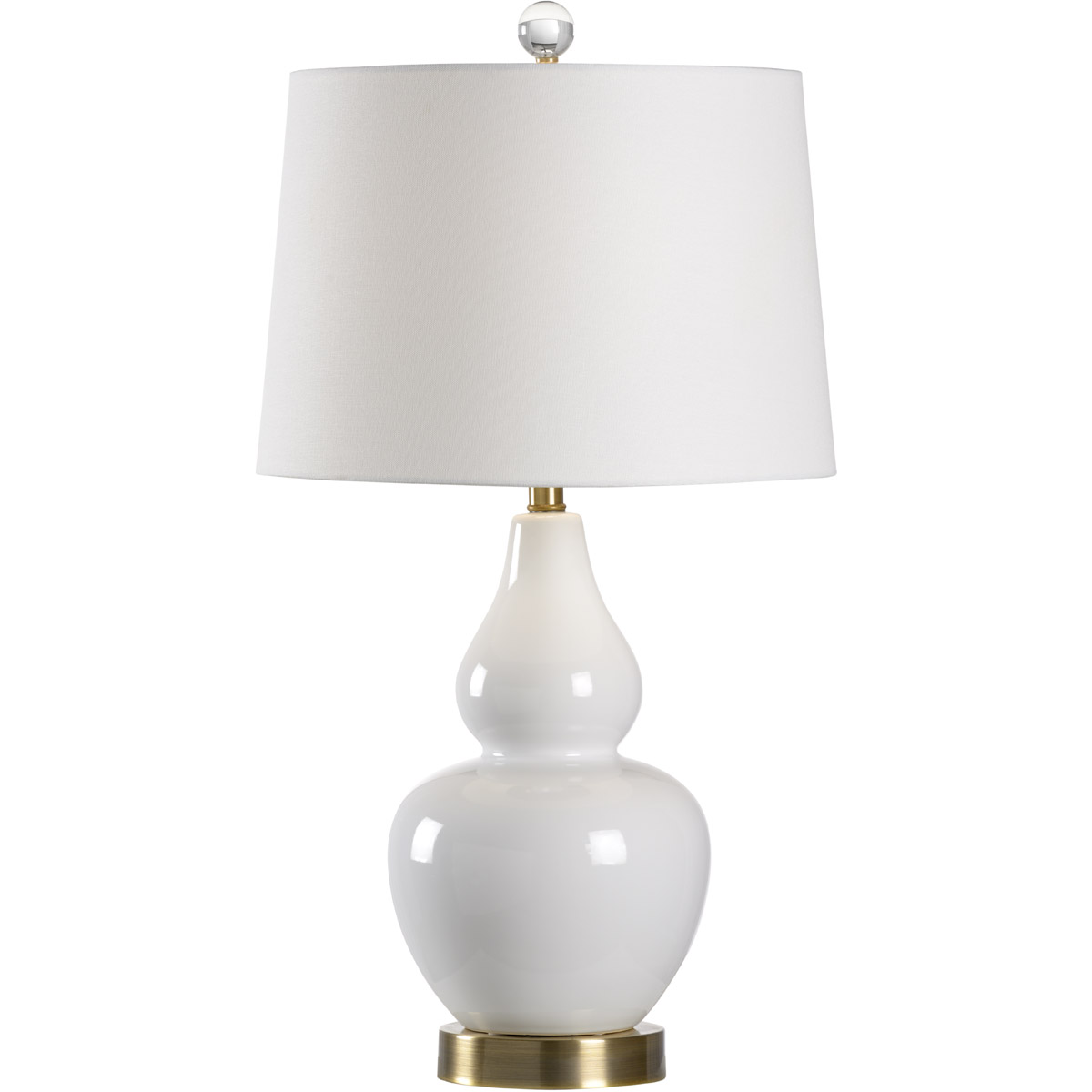 MarketPlace 29 inch 100 watt White Glaze Table Lamp Portable Light
