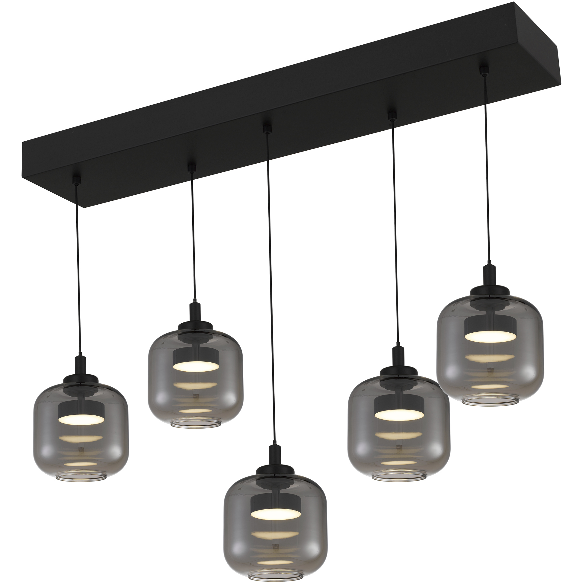 Lenora 5 Light 38.5 inch Matte Black Island Light Ceiling Light