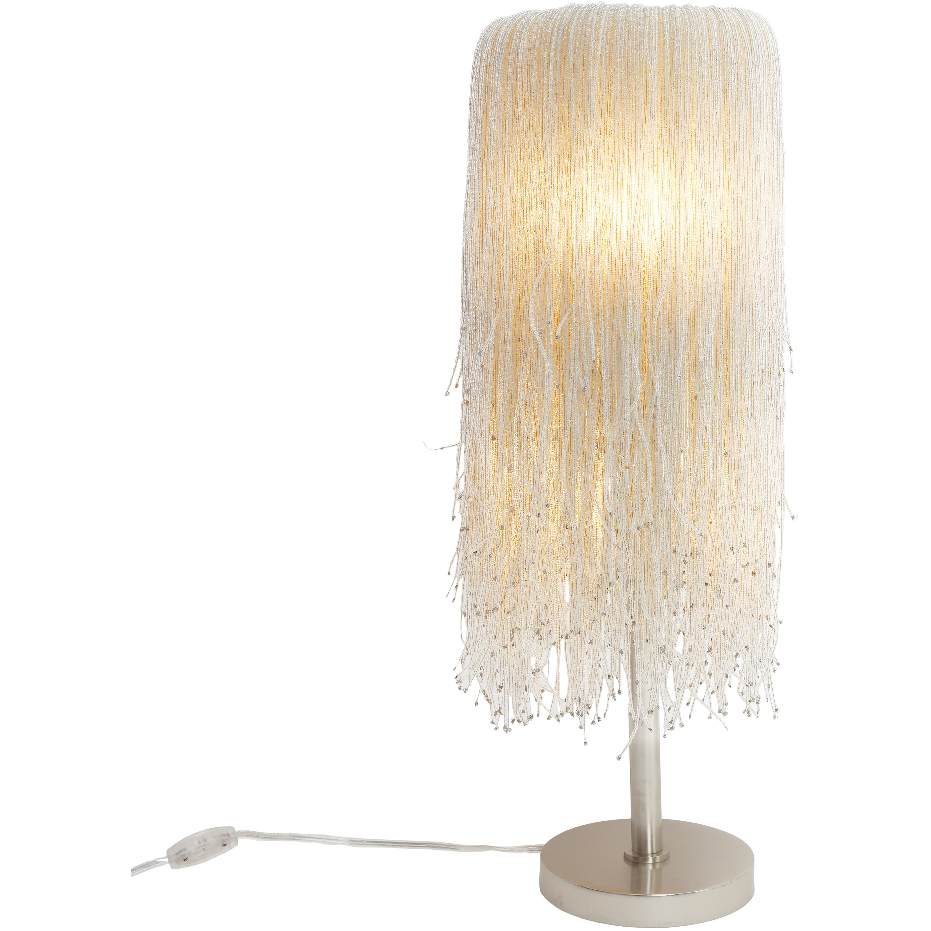 Crystal Reign 28.2 inch 40.00 watt Nickel Table Lamp Portable Light