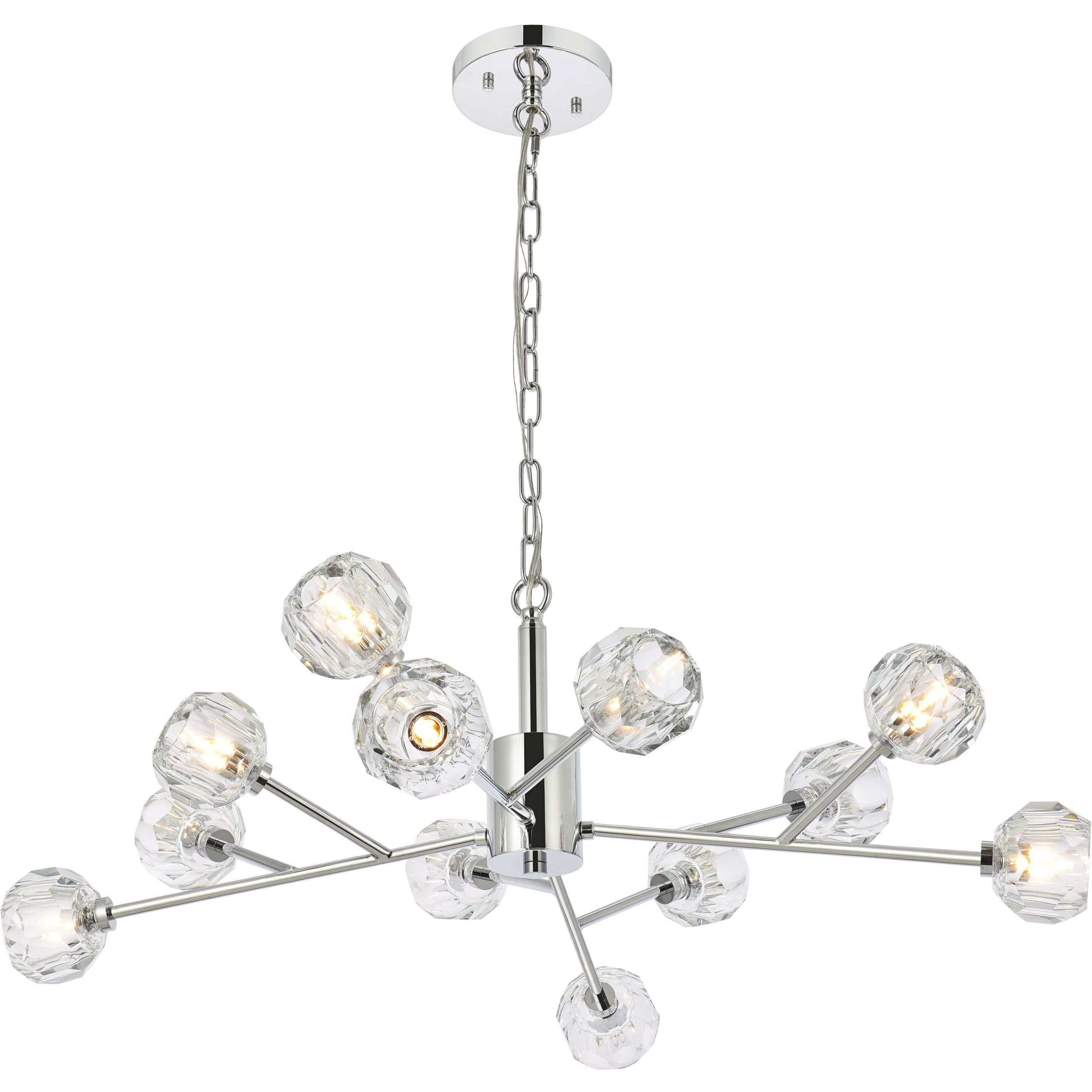 Chrome sputnik ceiling light sales