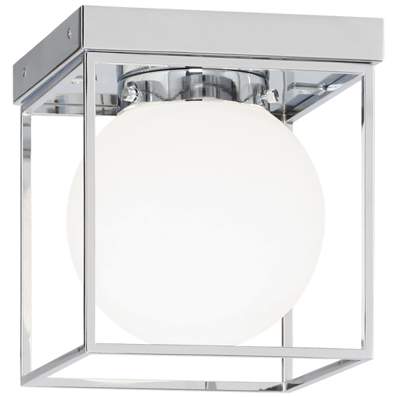 Squircle 1 Light 7 inch Chrome Flush Mount Ceiling Light