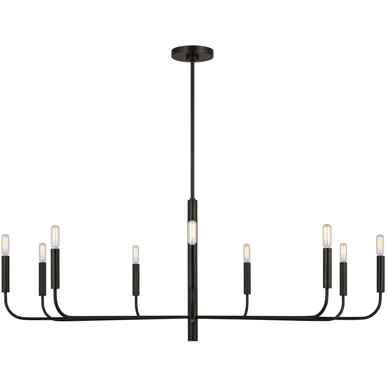 ED Ellen DeGeneres Brianna 9 Light 48 inch Aged Iron Chandelier Ceiling Light